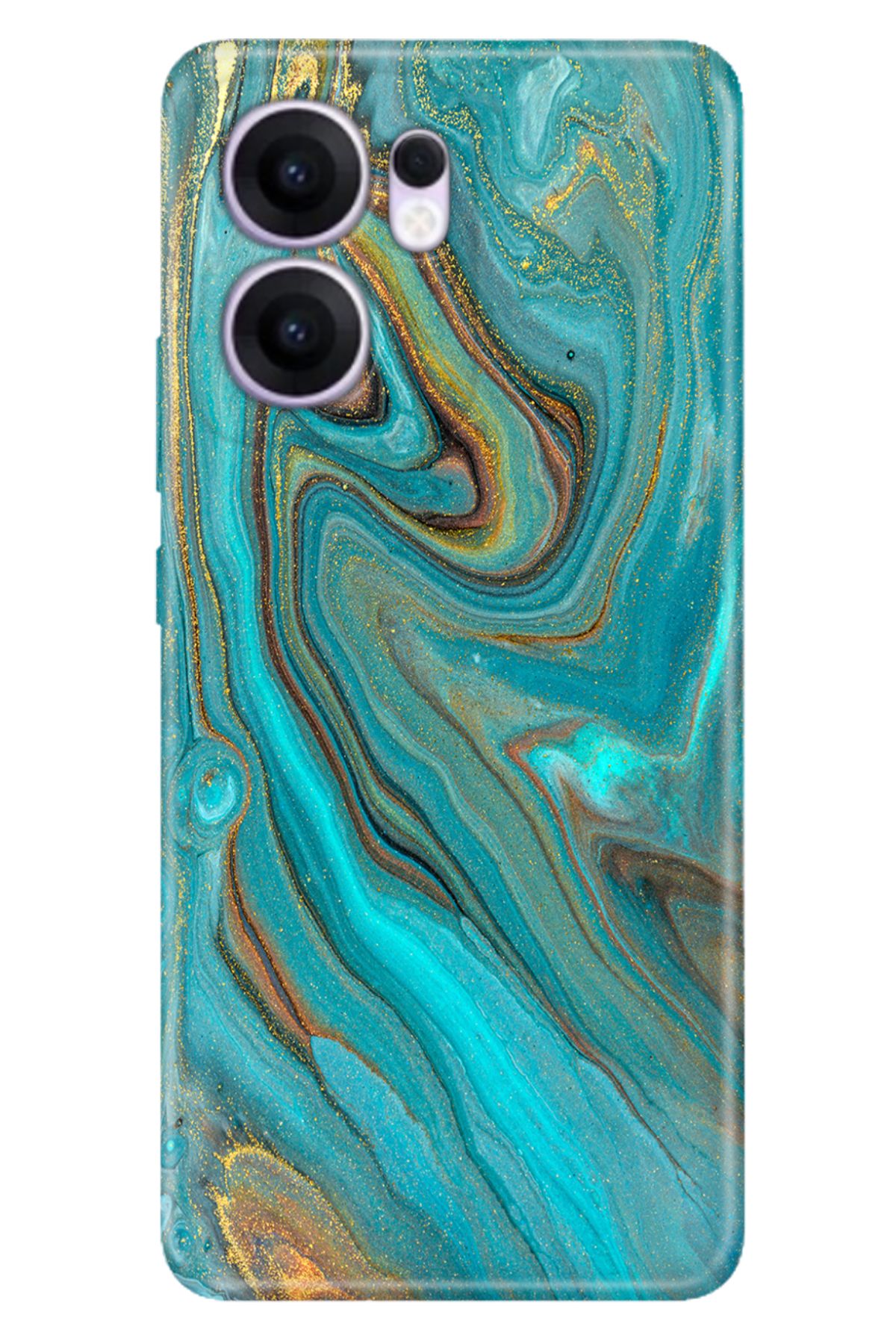 OPPO Reno 13F 5G Kılıf Tema Art Desenli Baskılı Silikon Liquid Mermer
