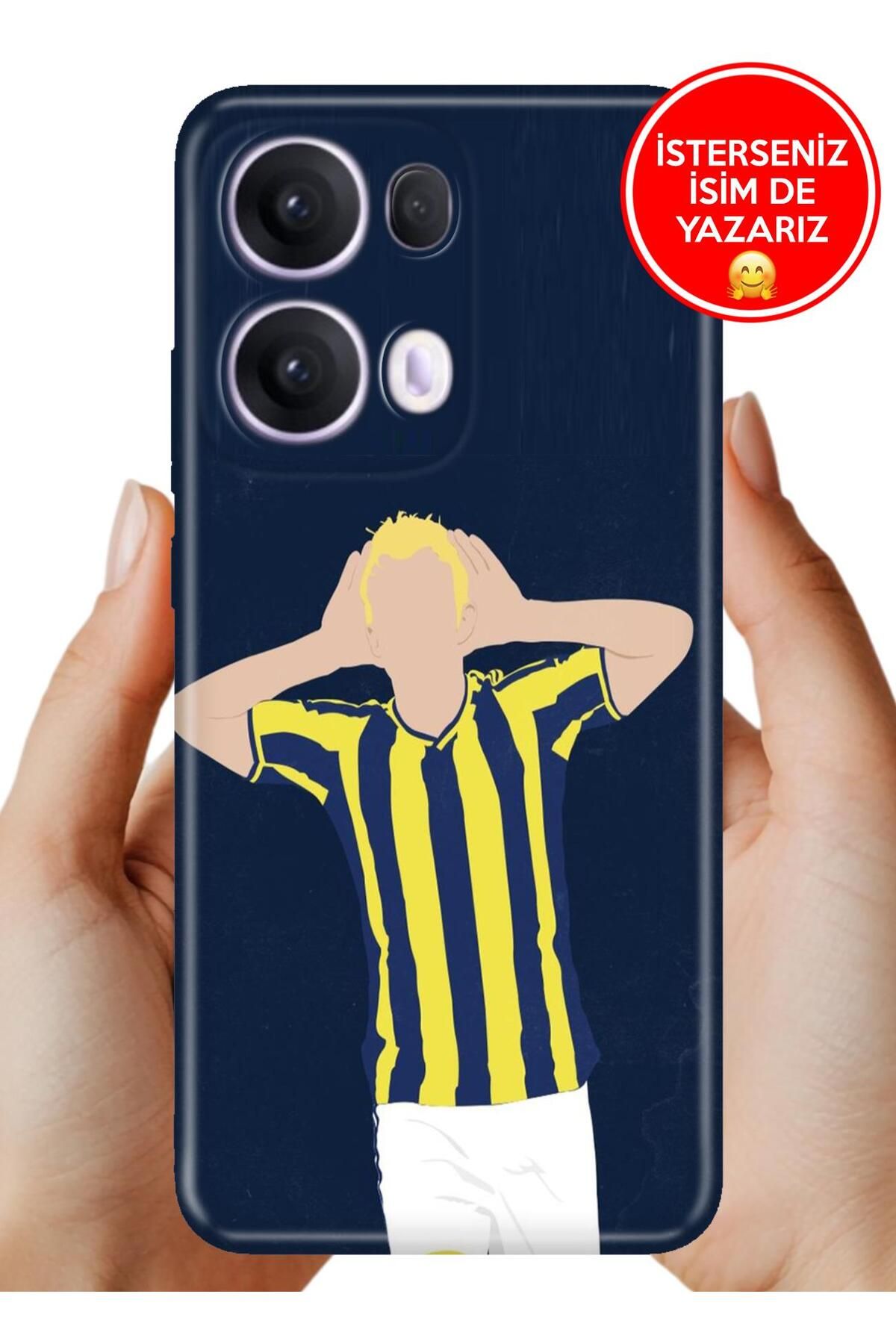 OPPO Reno 13 Pro Kılıf Oppo Reno 13 Pro A Kalite Baskılı Art Silikon Sarı Lacivert Gol