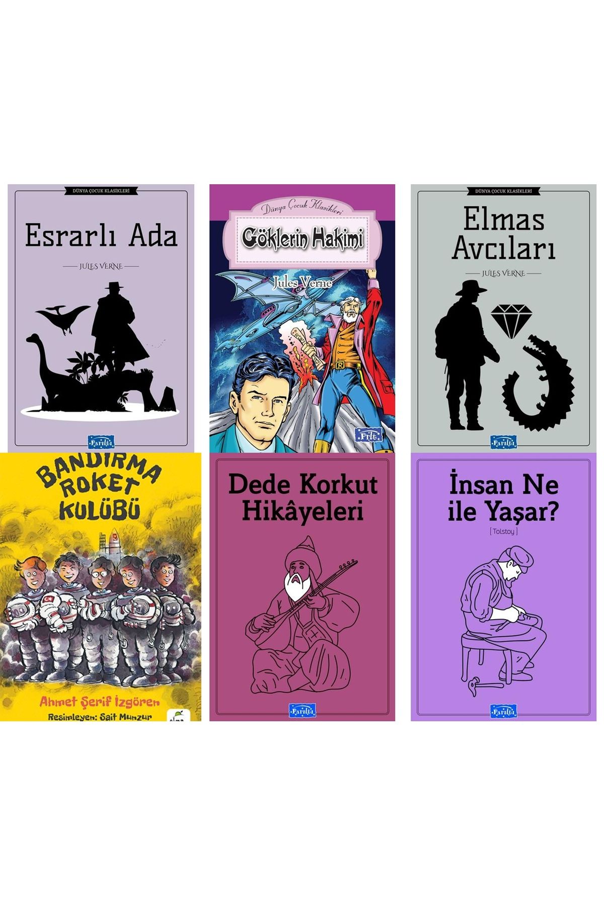 Parıltı Yayınları PARILTI YAYINLARI ESRARLI ADA GÖKLERİN HAKİMİ BANDIRMA ROKET KULÜBÜ İNSAN NE İLE YAŞAR