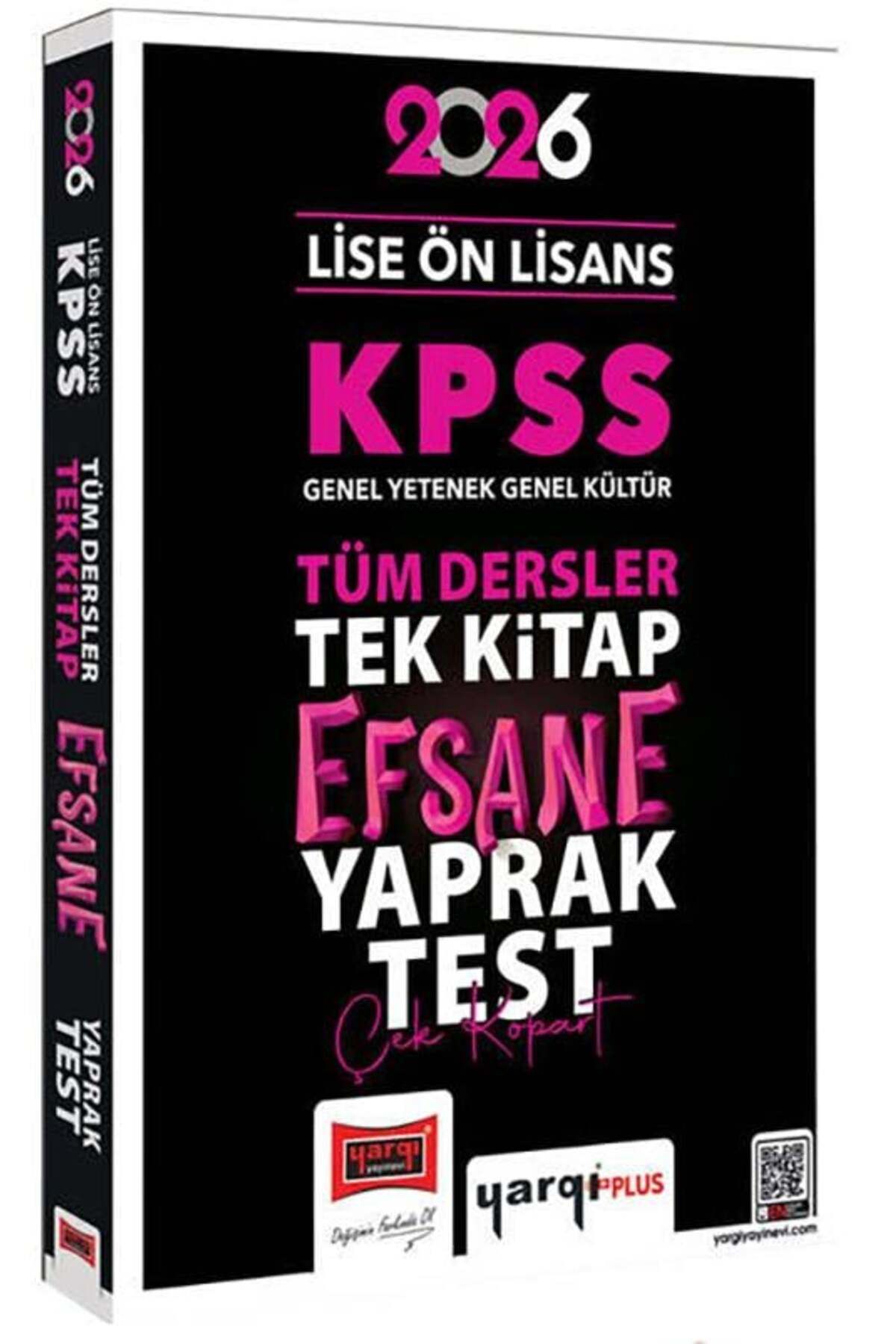 Yargı Yayınları Yargı 2026 KPSS Lise Ön Lisans GK-GY Tüm Dersler Tek Kitap Efsane Çek Kopart Yaprak Test