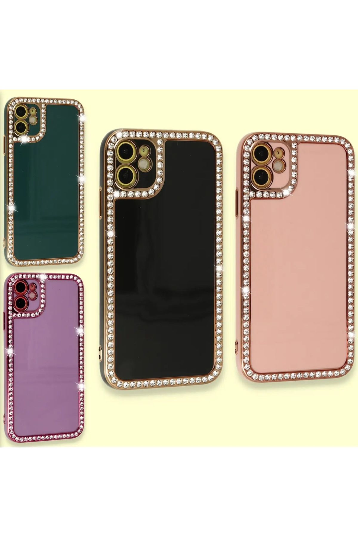 NovaTec Teknoloji iphone 12 – Taşlı Silikon Kılıf