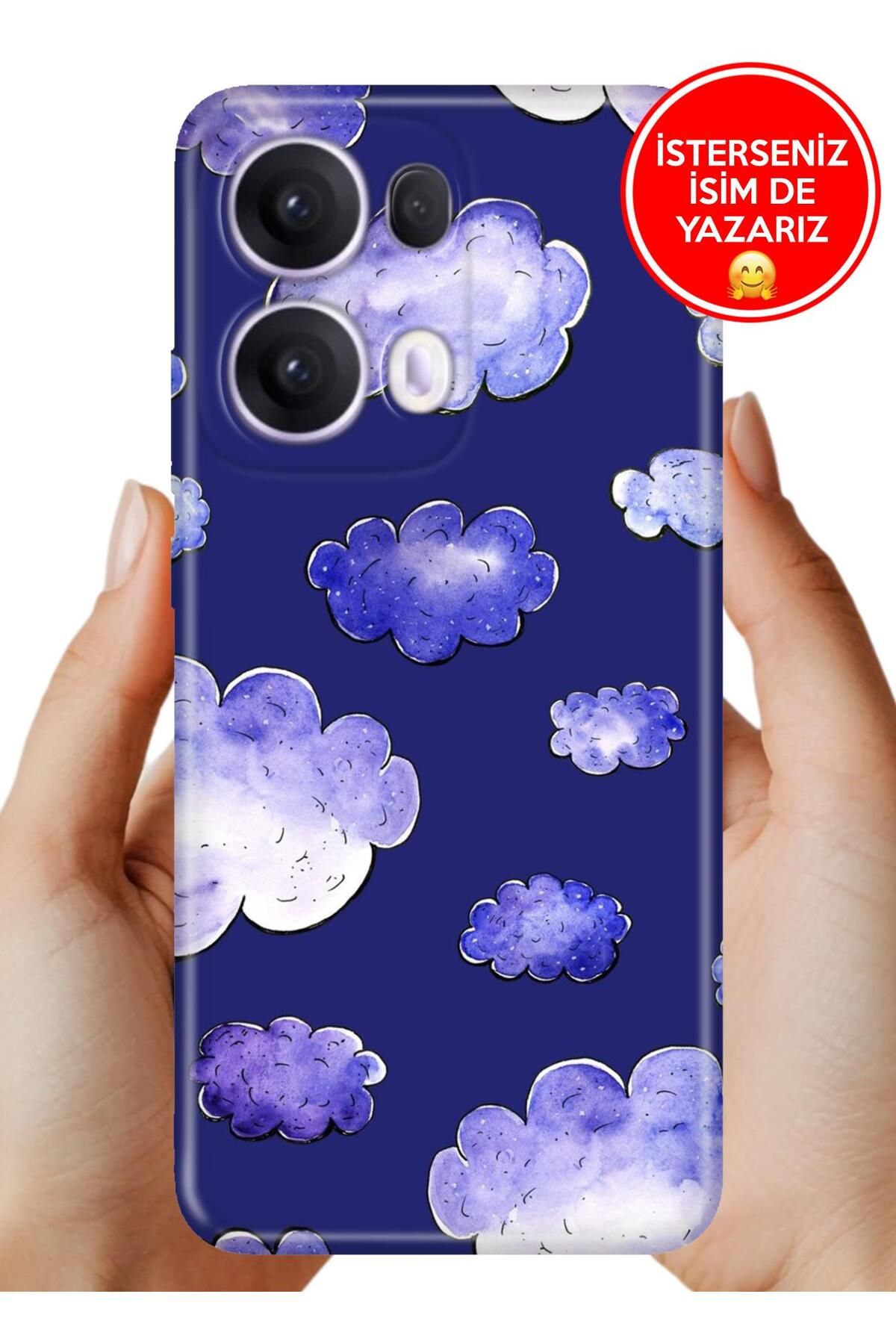 OPPO Reno 13 Pro Kılıf Oppo Reno 13 Pro A Kalite Baskılı Art Silikon Rüyadaki Bulut