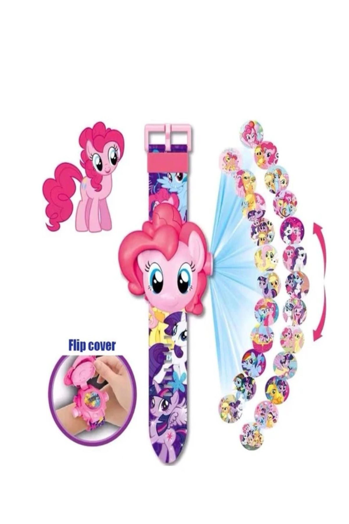 FO MY Pony Karakterli Projeksiyonlu Saat 24 Farklı Karakteri Yansıtır.