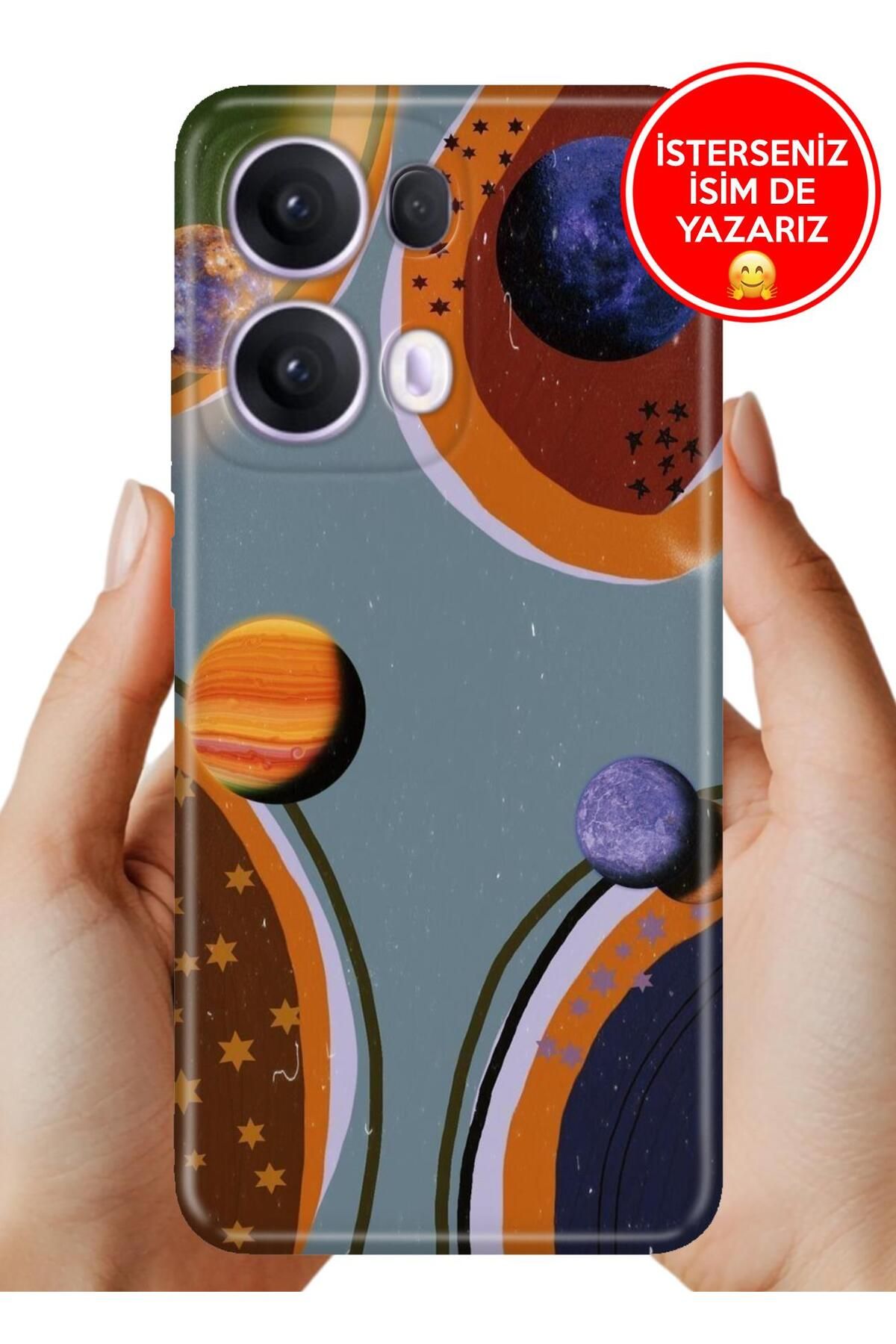 OPPO Reno 13 Pro Kılıf Oppo Reno 13 Pro Yerli Üretim Desenli Kapak Yapay Gezegen