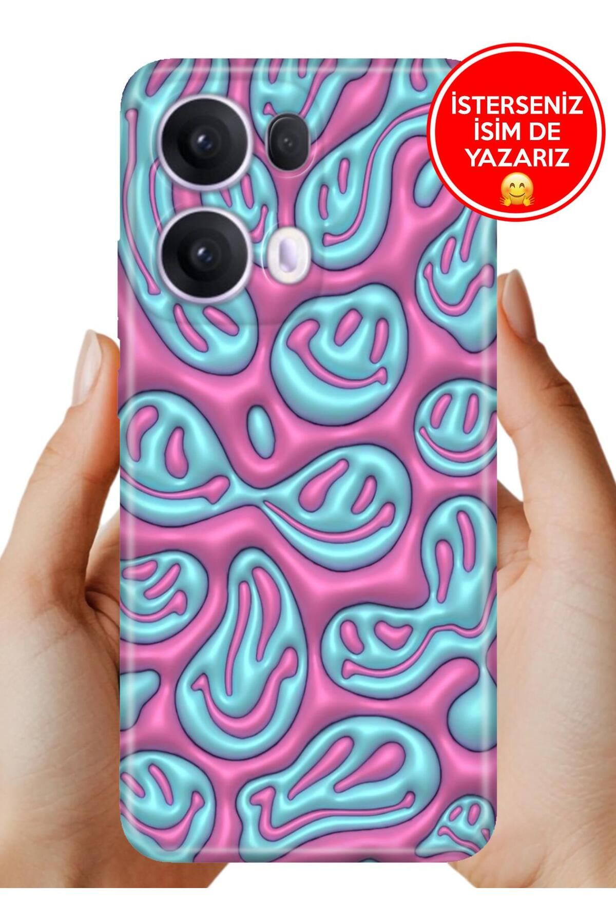 OPPO Reno 13 Pro Kılıf Oppo Reno 13 Pro A Kalite Baskılı Art Silikon Emogy Fun