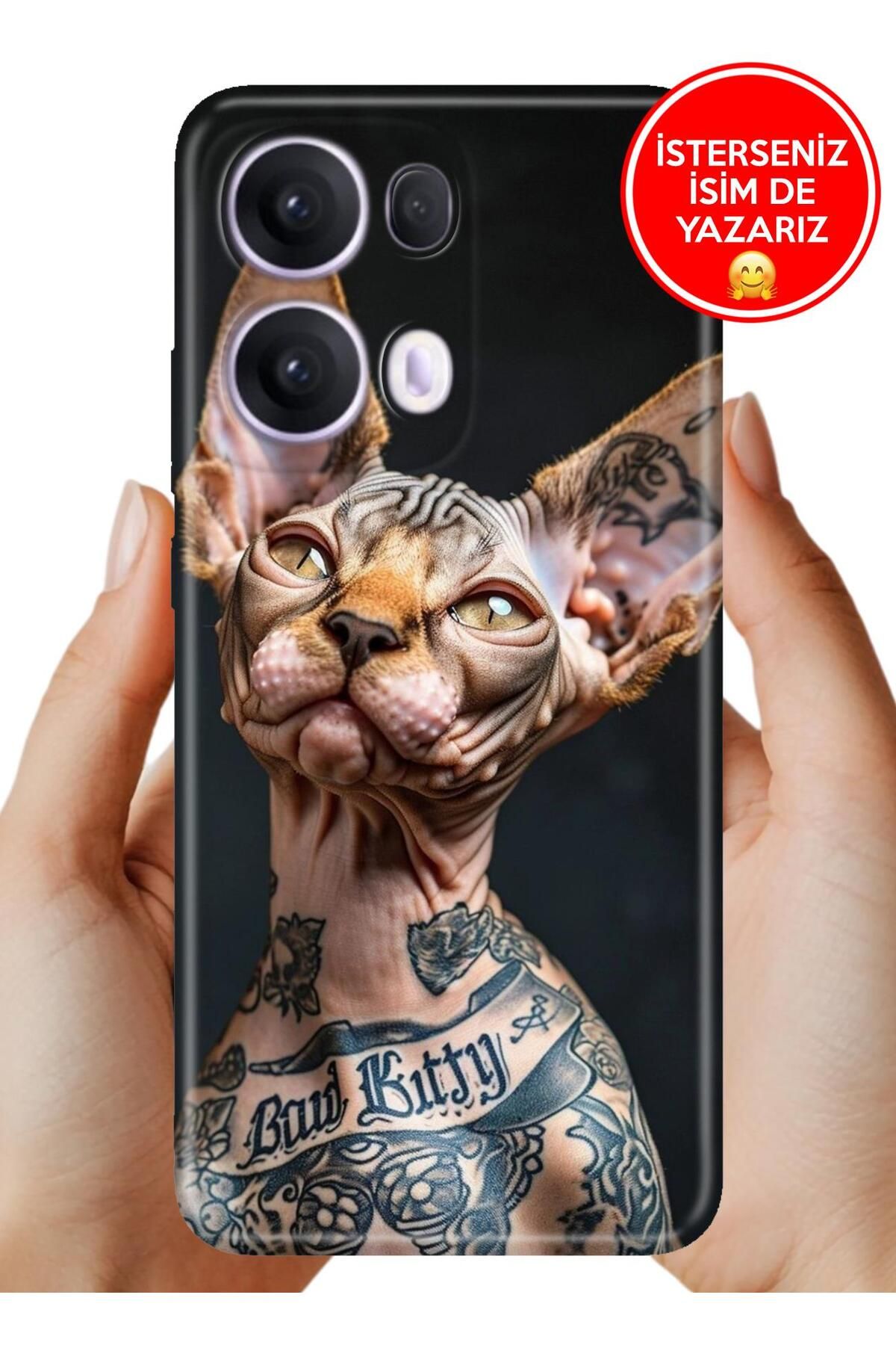 OPPO Reno 13 Pro Kılıf Oppo Reno 13 Pro A Kalite Baskılı Art Silikon TattooCat