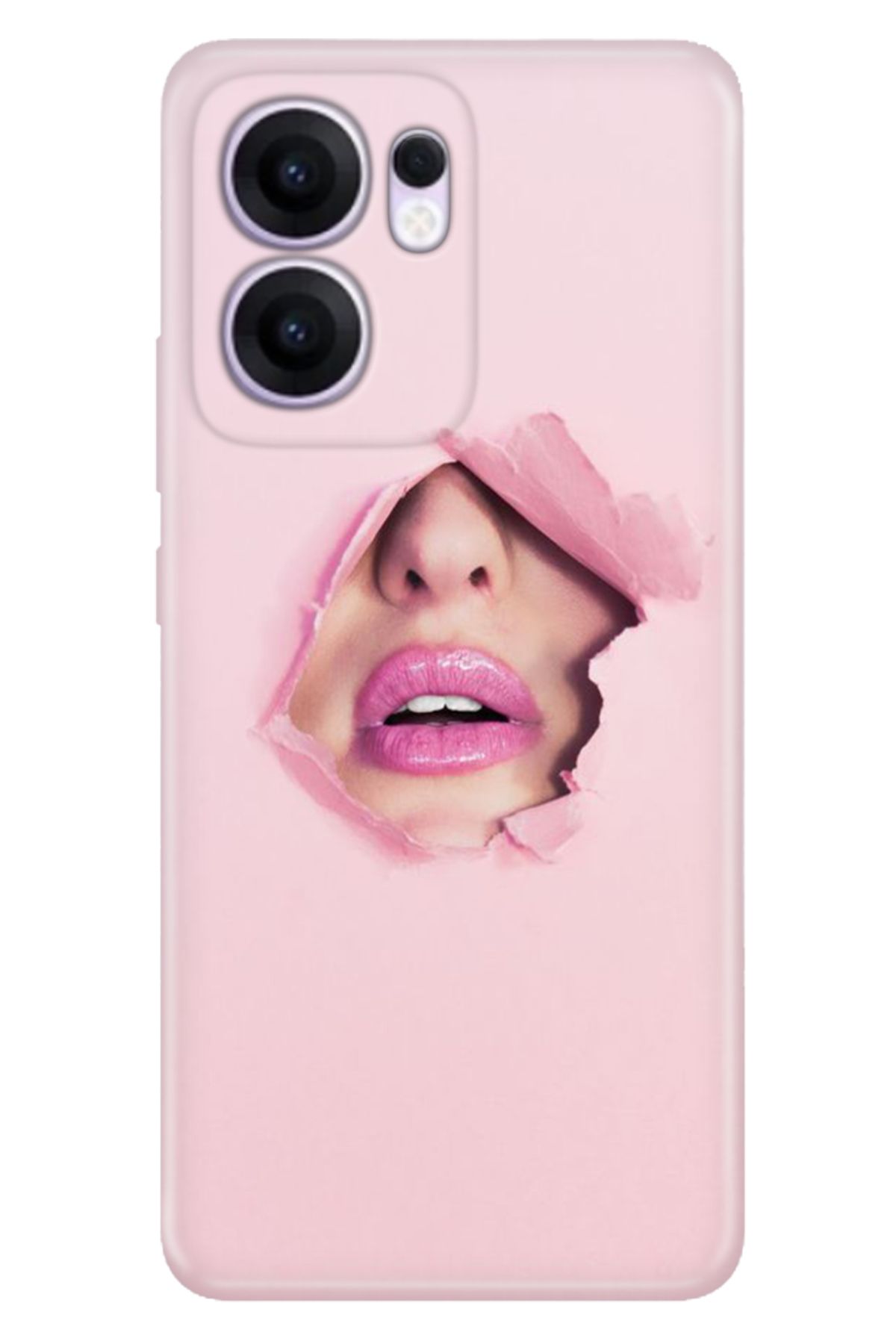 OPPO Reno 13F 5G Kılıf Dekoratif Silikon Baskılı Kapak Saklı Aşk