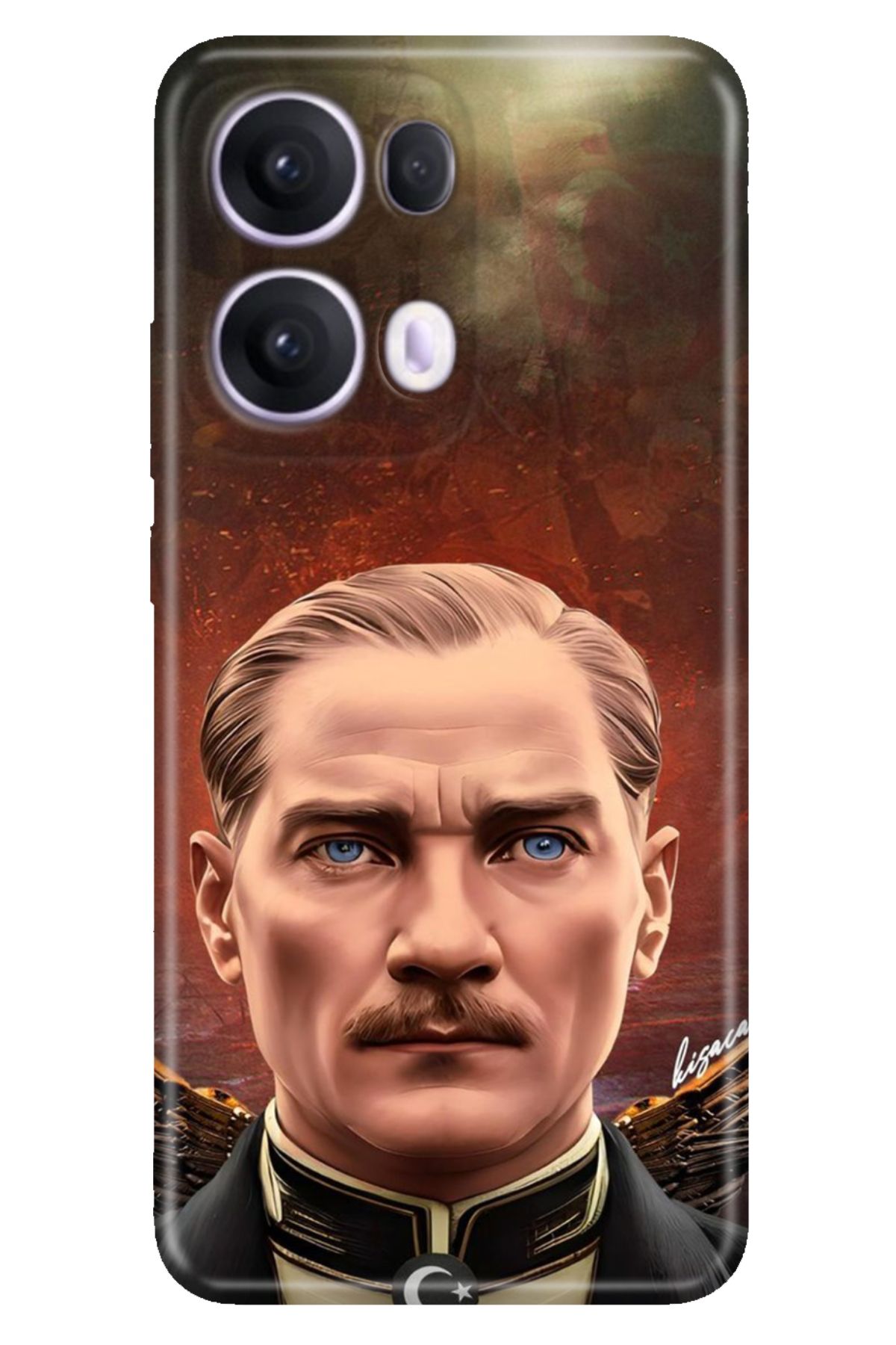 OPPO Reno 13 Pro Oppo Kılıf Tema Art Desenli Baskılı Silikon Asil Atatürk