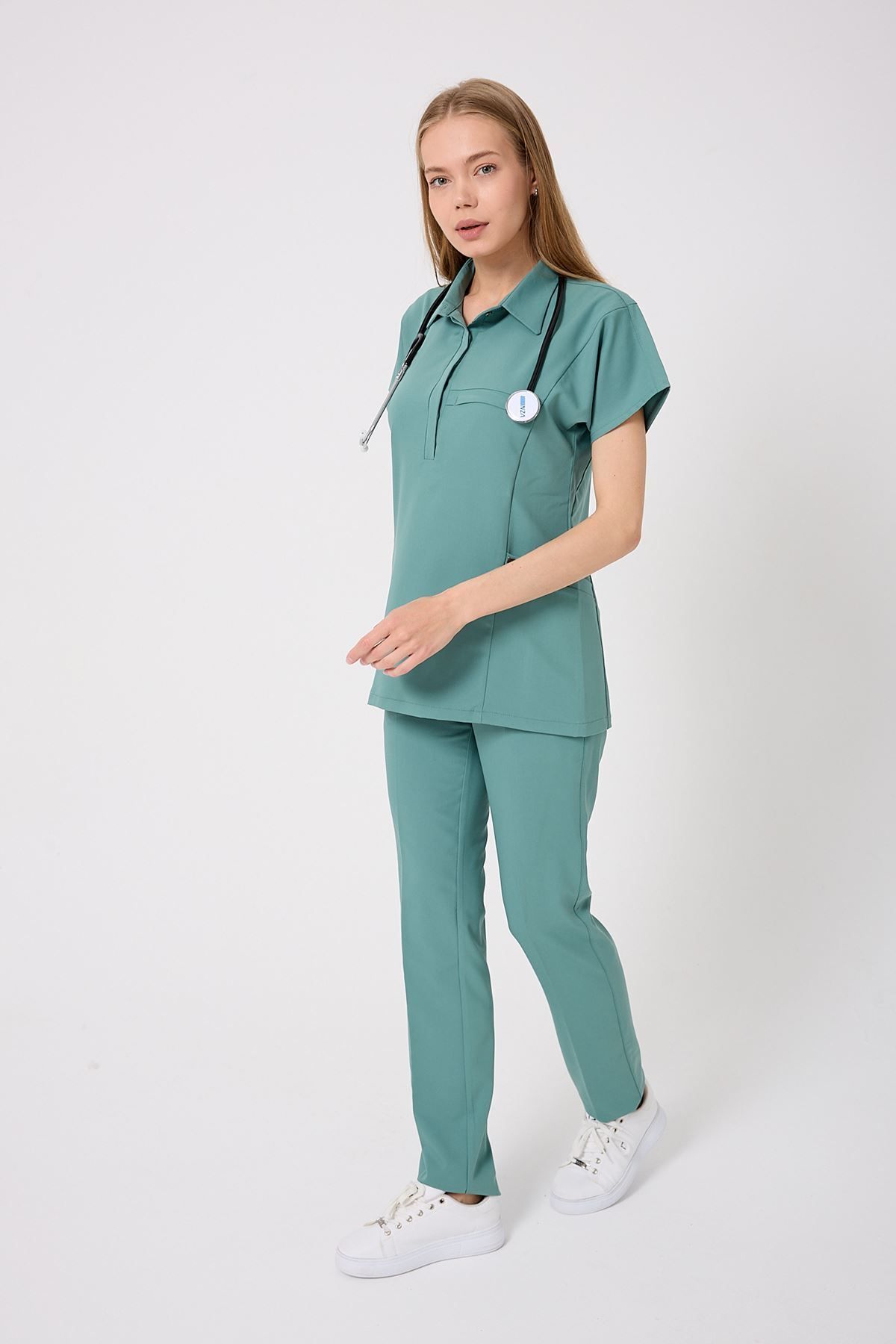 Onur Forma Scrubs Planet Kadın Takım - Koyu Küf