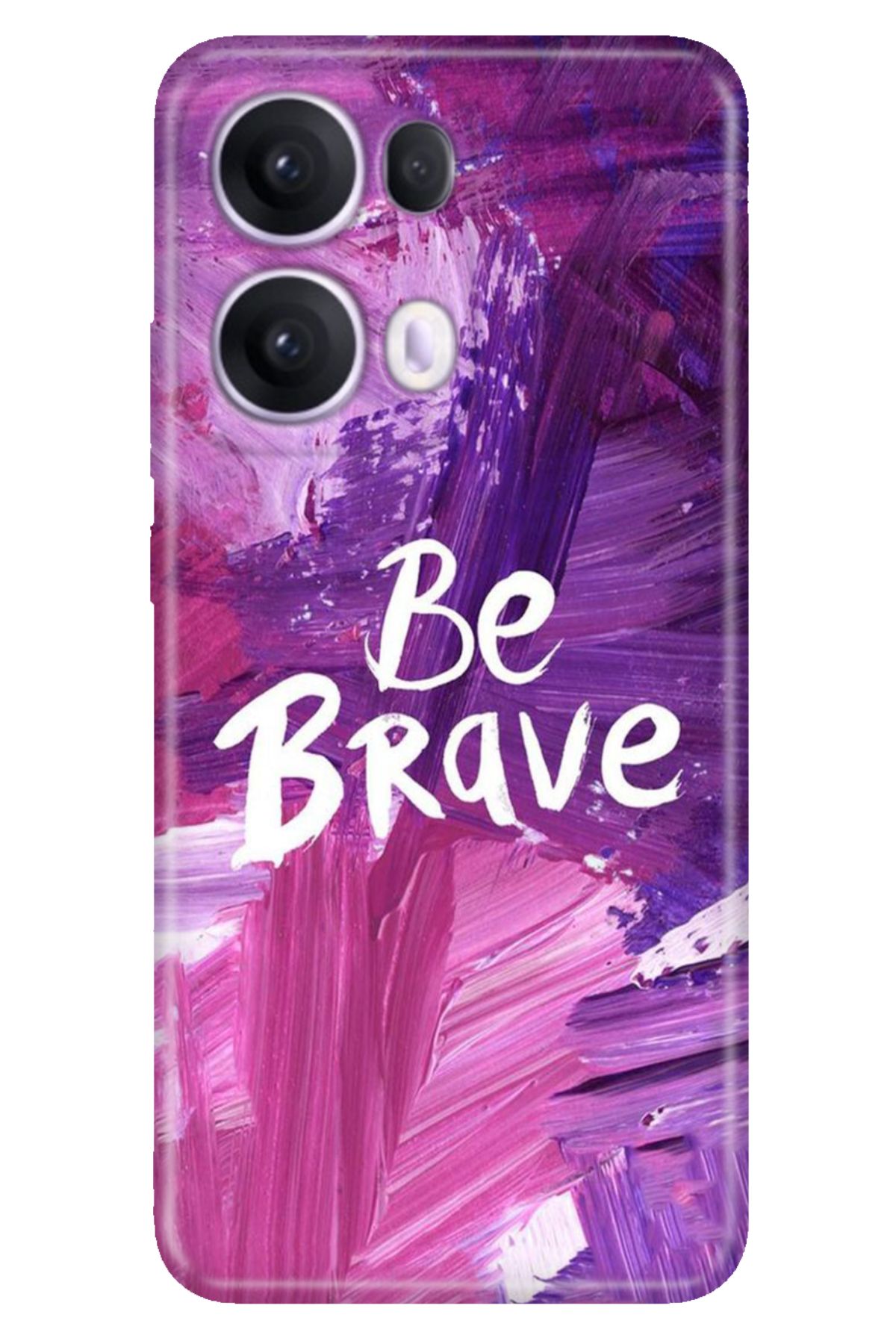 OPPO Reno 13 Pro Kılıf Oppo Renkli Silikon Baskılı TPU Be Brave