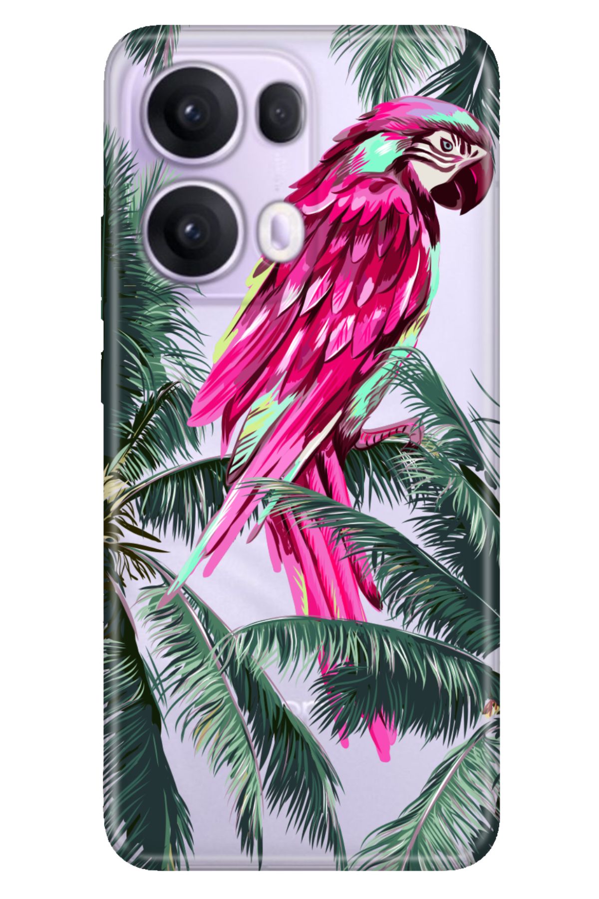 OPPO Reno 13 Pro Kılıf Oppo Art Silikon Baskılı TPU Papağan
