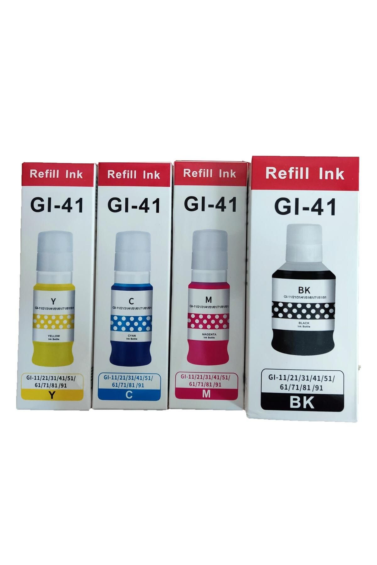 Melsan ForCanon Pixma GI-41 Mürekkep Takım 4 Renk Set Muadil