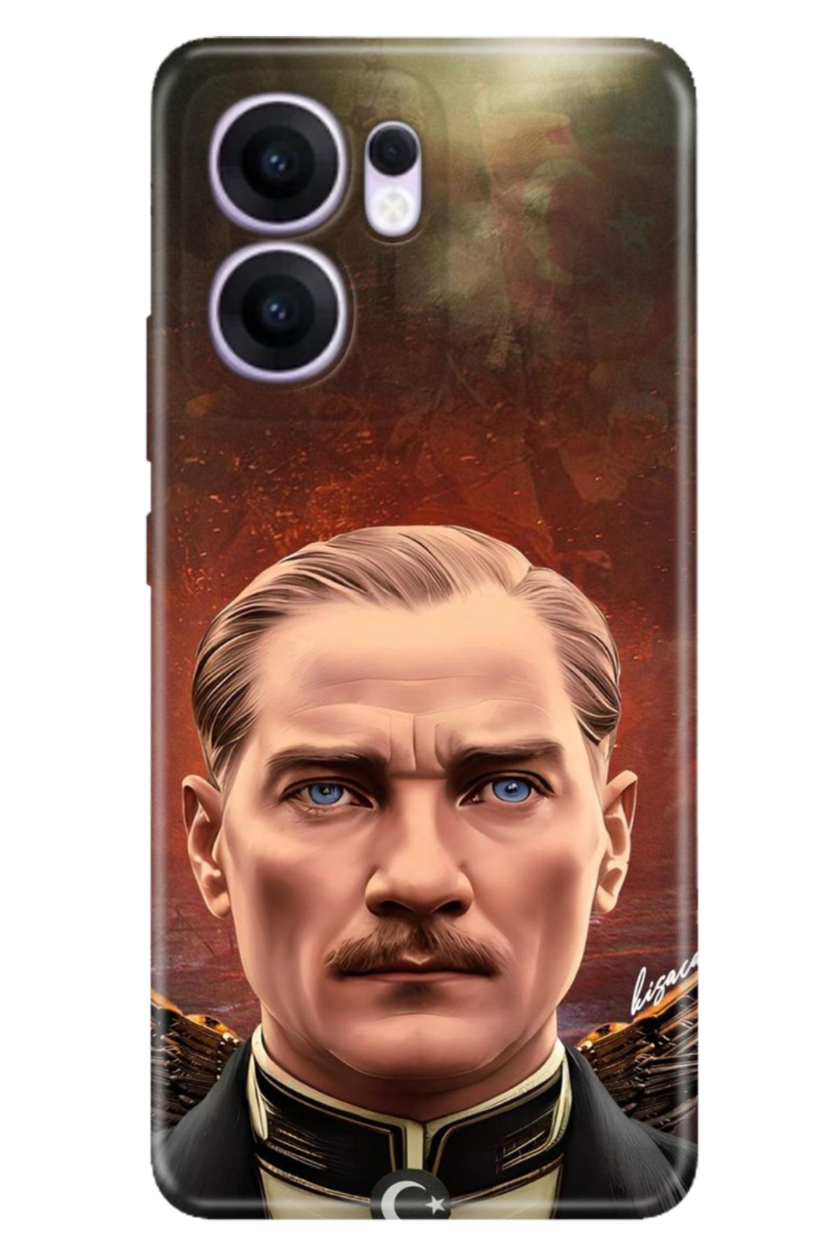 OPPO Reno 13F 5G Kılıf Tema Art Desenli Baskılı Silikon Asil Atatürk