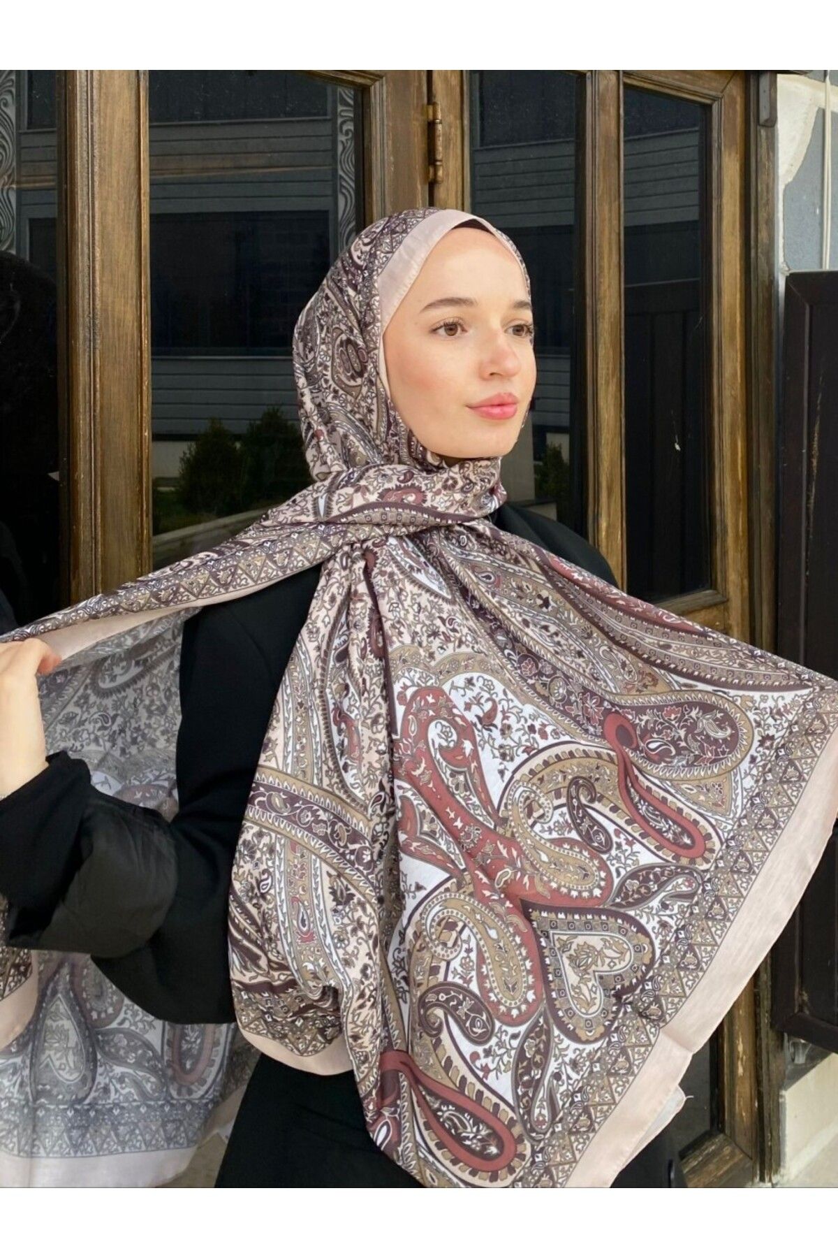 başörtü dükkanı Firuze 2 Desen Şal