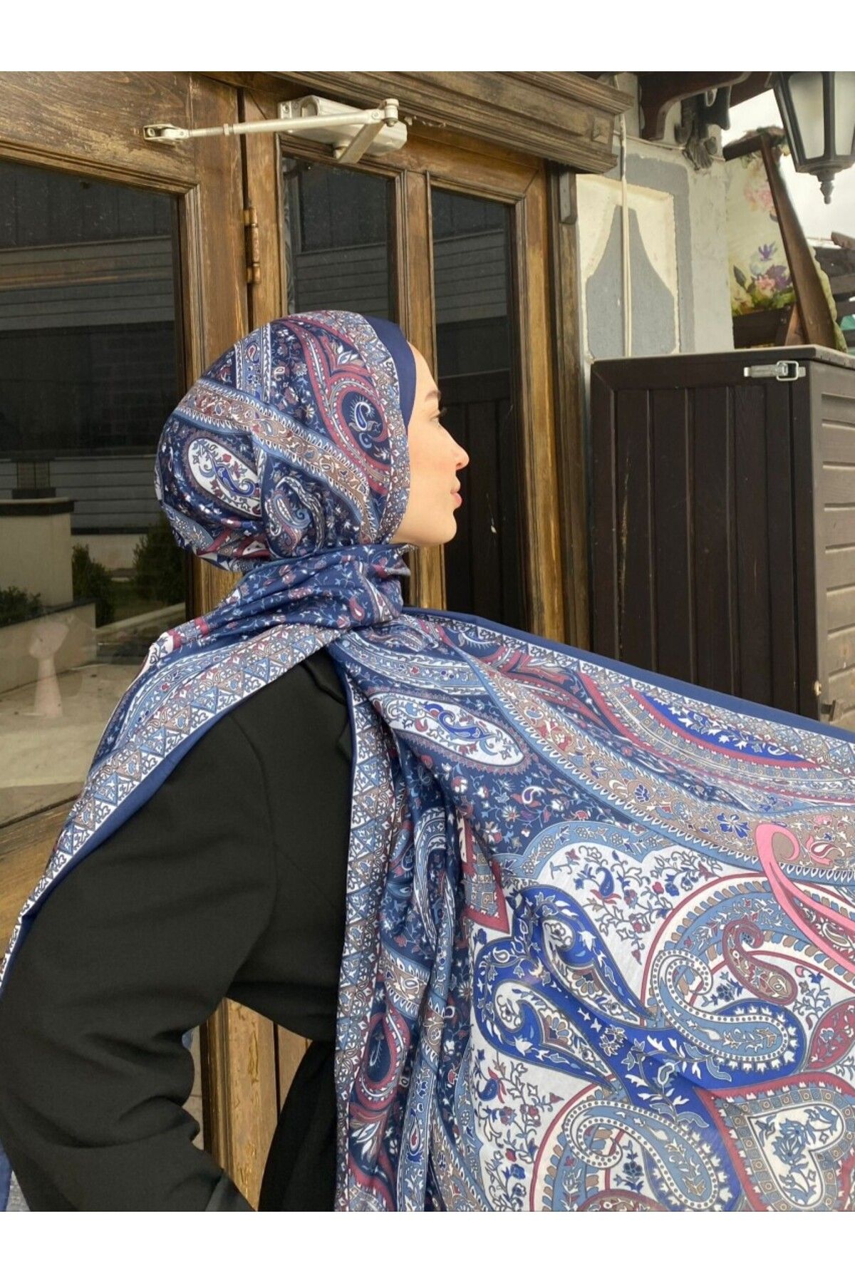 başörtü dükkanı Firuze 2 Desen Şal