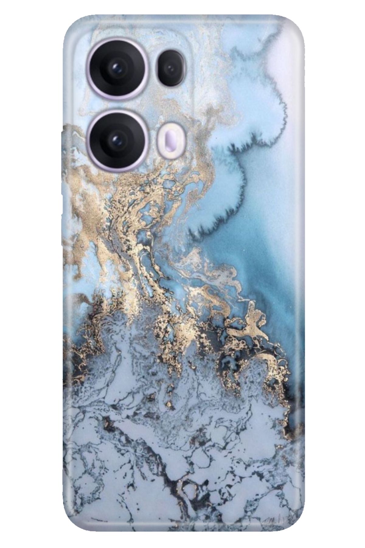 OPPO Reno 13 Pro Kılıf Oppo Renkli Silikon Baskılı TPU Antic Marble