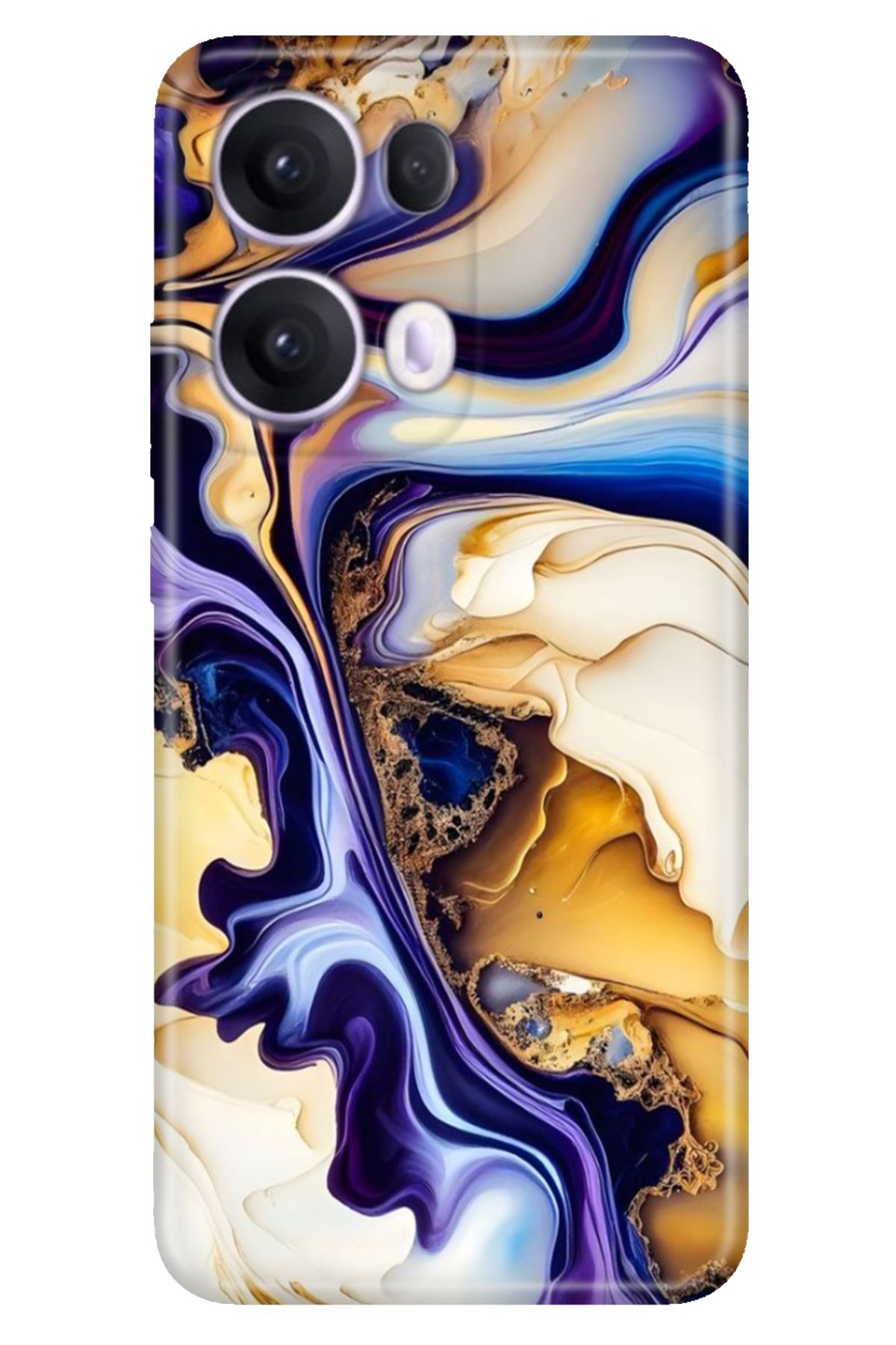 OPPO Reno 13 Pro Oppo Kılıf Tema Art Desenli Baskılı Silikon Lounge Mermer