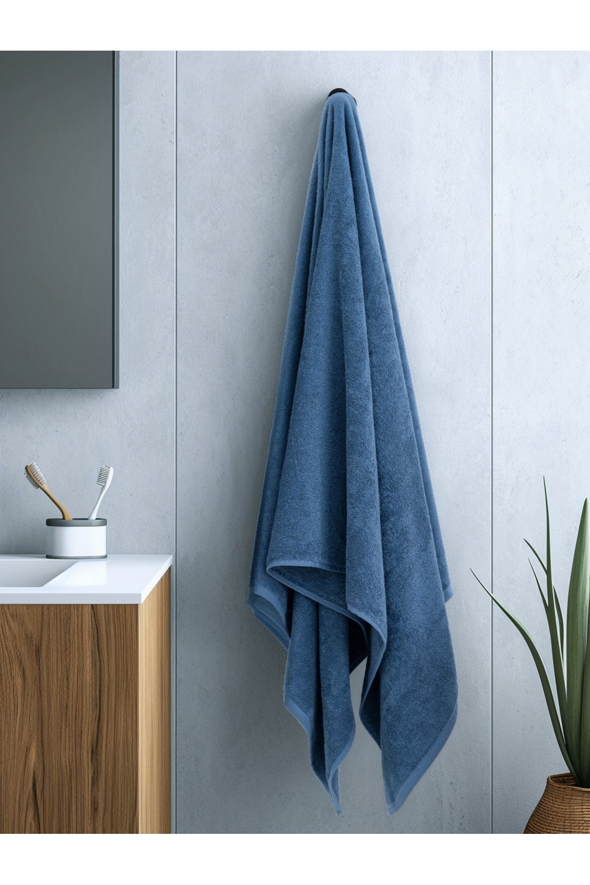 Rikka Home Coresoftair™ %100 Pamuk, Ekstra Yumuşak, Banyo Havlusu (1 Adet- 76x137 cm)