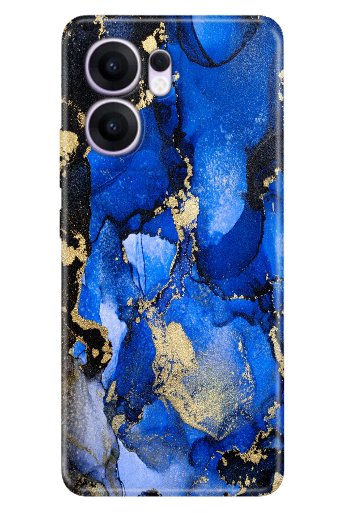 OPPO Reno 13F 5G Kılıf Renkli Silikon Baskılı TPU Simli Ametist Taşı
