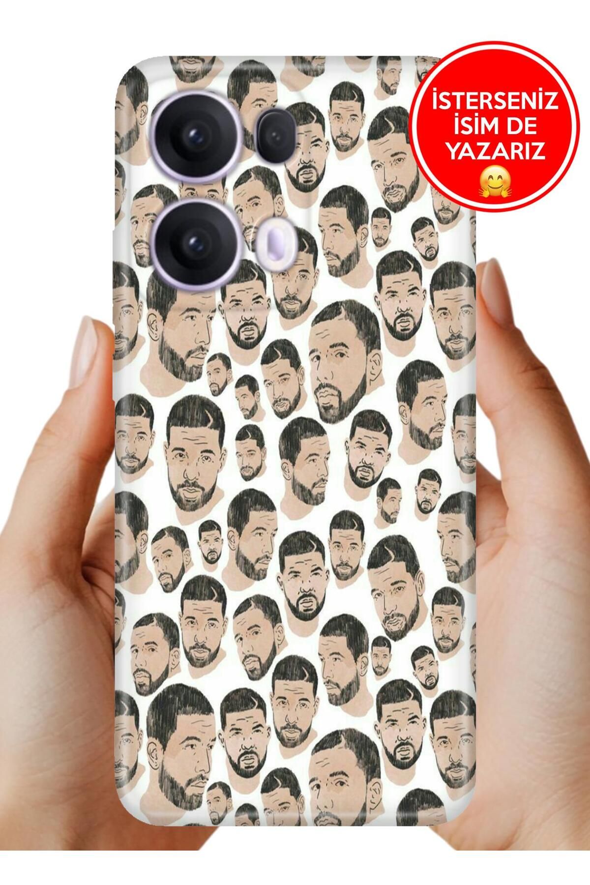 OPPO Reno 13 Pro Kılıf Oppo Reno 13 Pro Ergonomik Resimli Desenli Silikon Drake2377