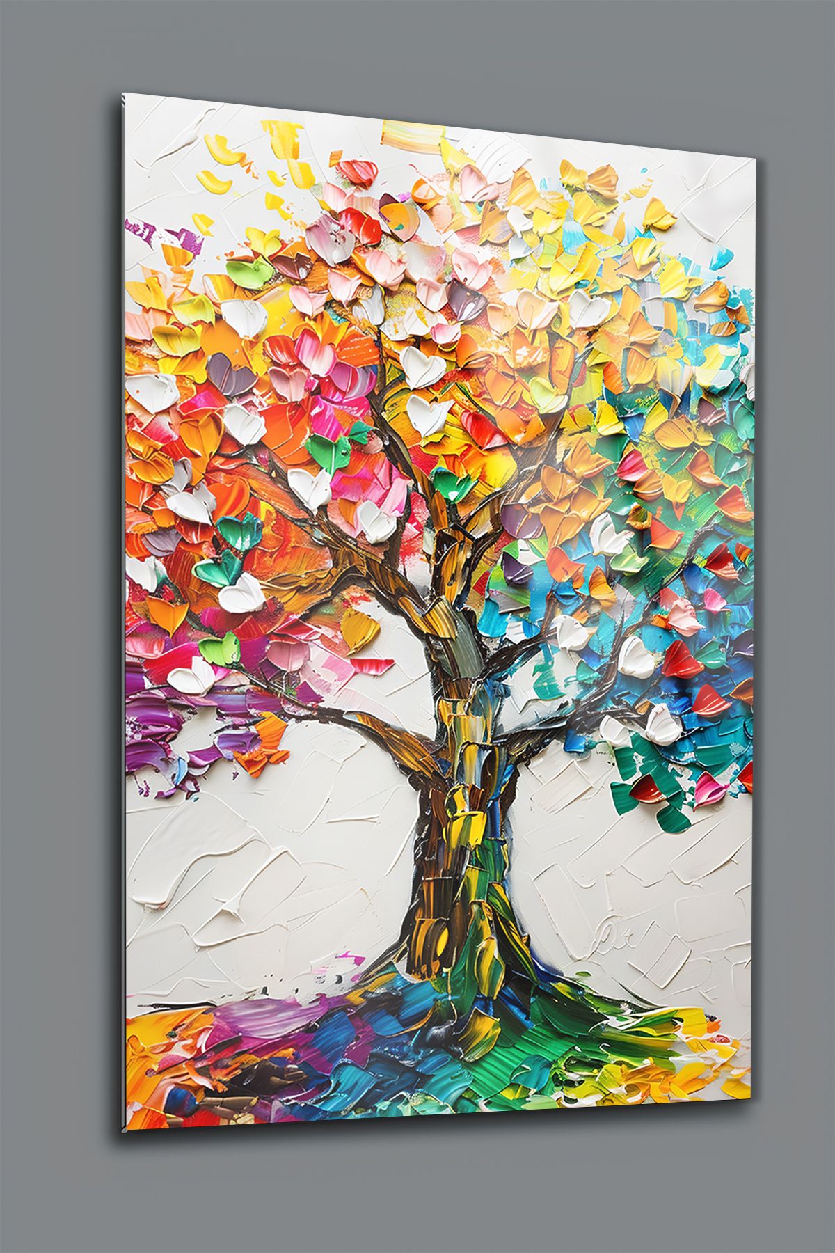 glassartdesign Vitray Desen Hayat Ağacı Cam Tablo-2 Modern Tablo- Ev Ofis Dekorasyonu