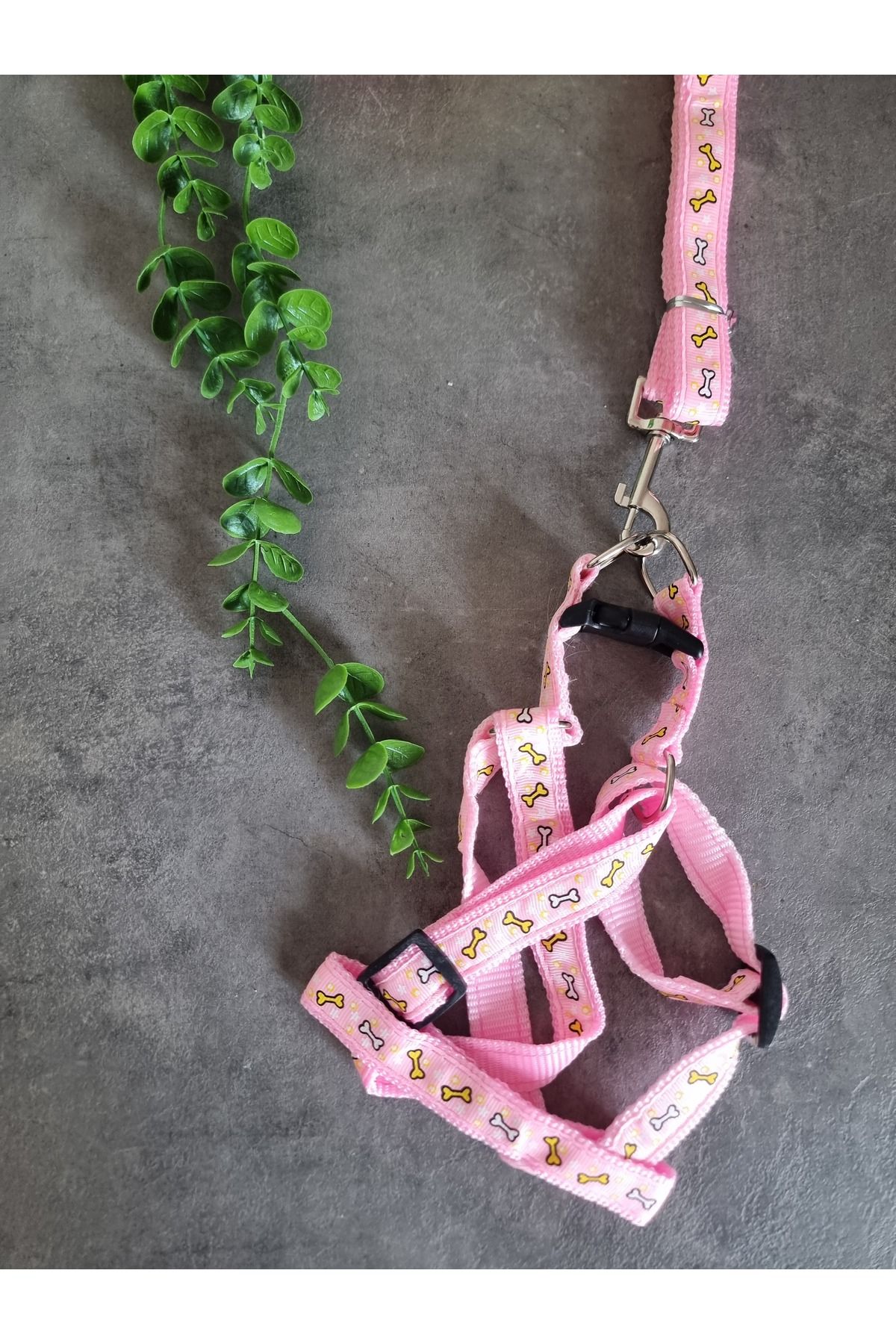 Pet Aksesuar Köpek göğüs tasması ve gezdirme kayışi seti 2si1 arada,2 cm.Karışık tasarımlar