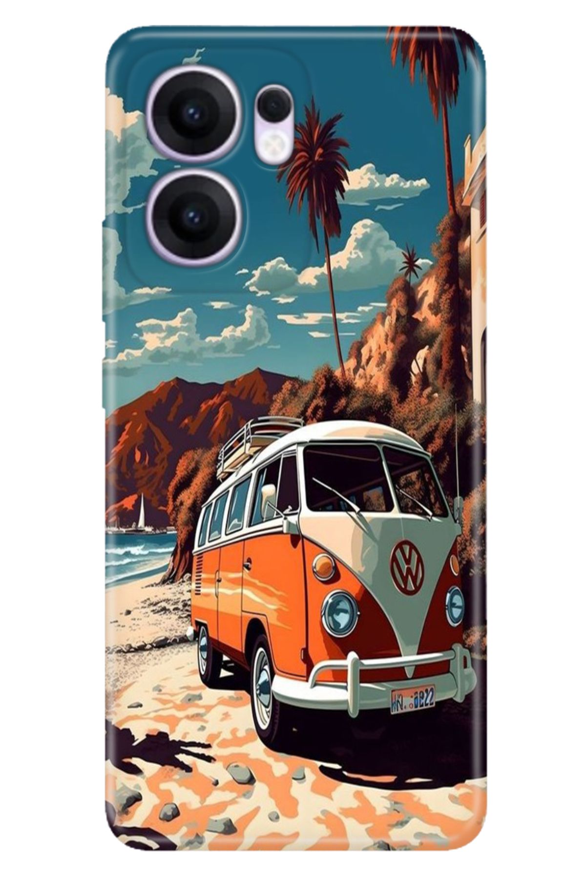 OPPO Reno 13F 5G Kılıf Tema Art Desenli Baskılı Silikon Tatil Zamanı