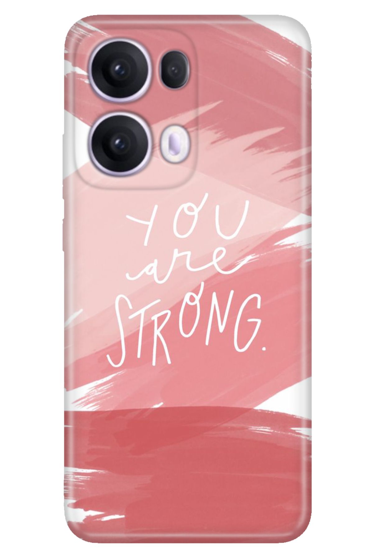 OPPO Reno 13 Pro Kılıf Oppo Dekoratif Silikon Baskılı Kapak You Are Strong
