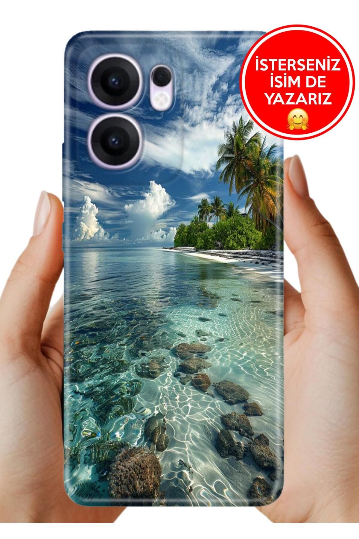 OPPO Reno 13F 5g Kılıf Oppo Reno 13F A Kalite Baskılı Art Silikon Maldivler50