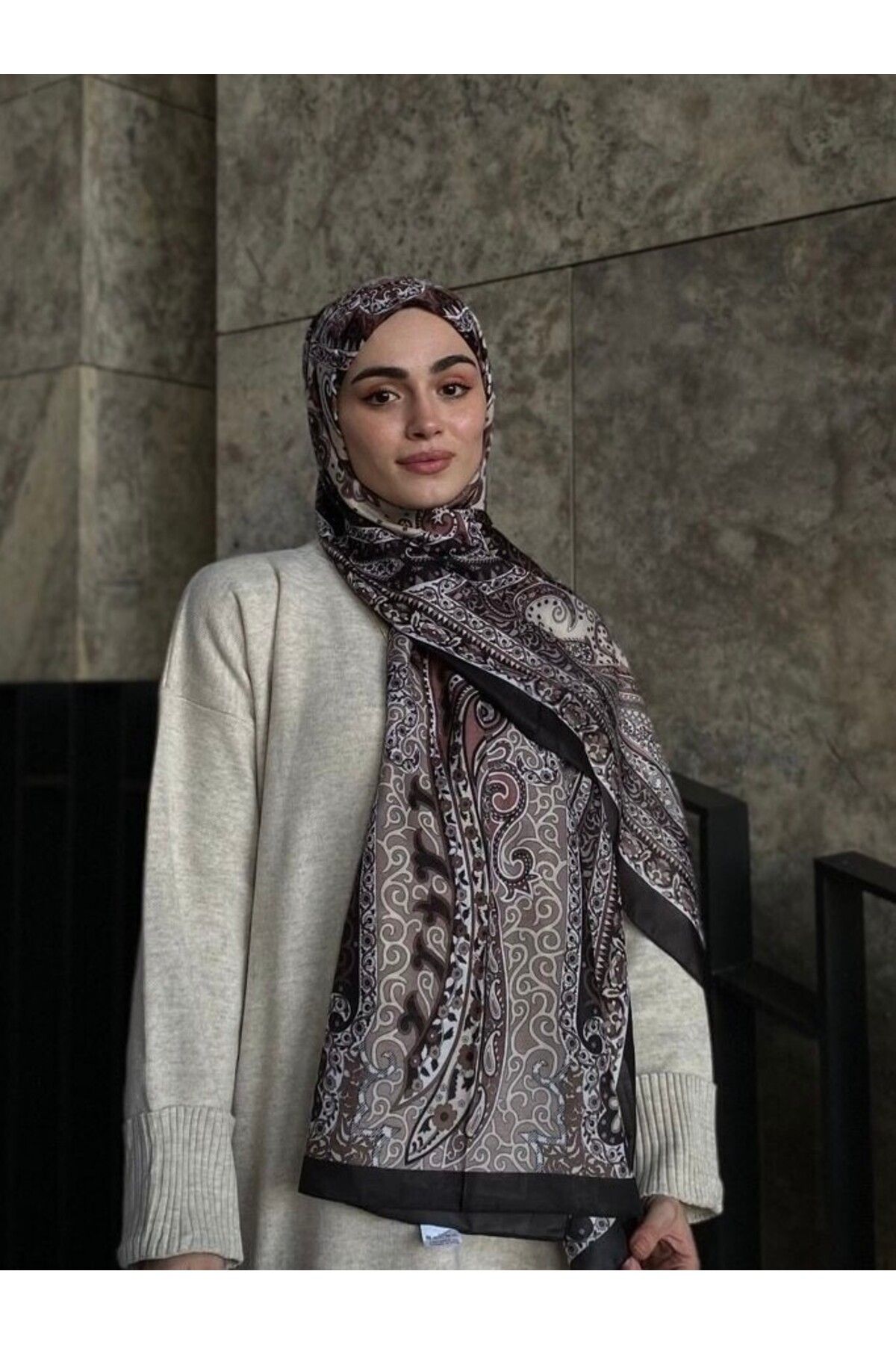 başörtü dükkanı Firuze Desen Şal