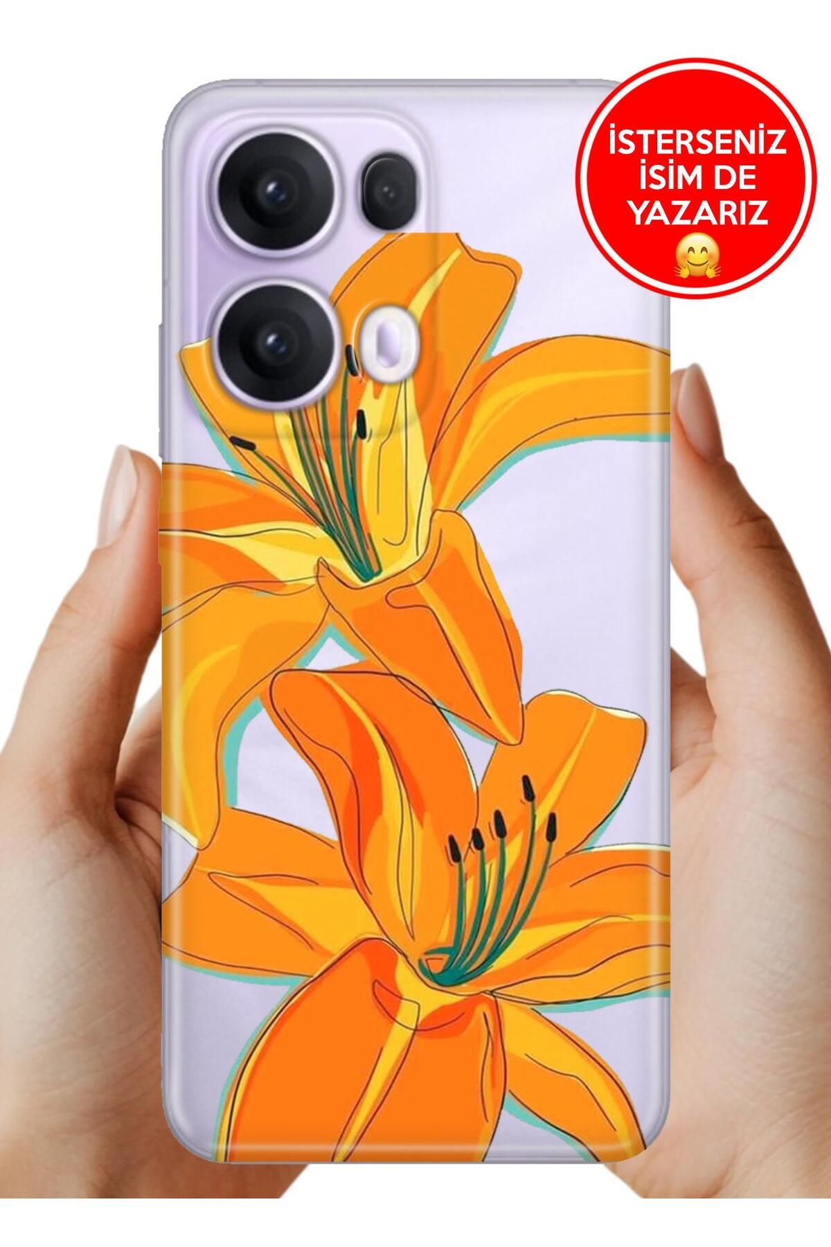 OPPO Reno 13 Pro Kılıf Oppo Reno 13 Pro A Kalite Baskılı Art Silikon Lilyum