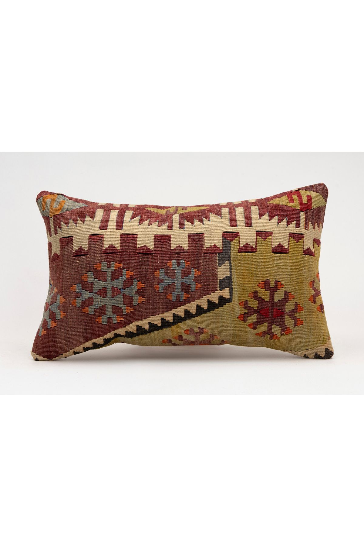 Kilim Whole Sale El Yapımı Kilim'den Yapılmış Vintage Kırlent Kılıfı, Yün, 30x50 Cm