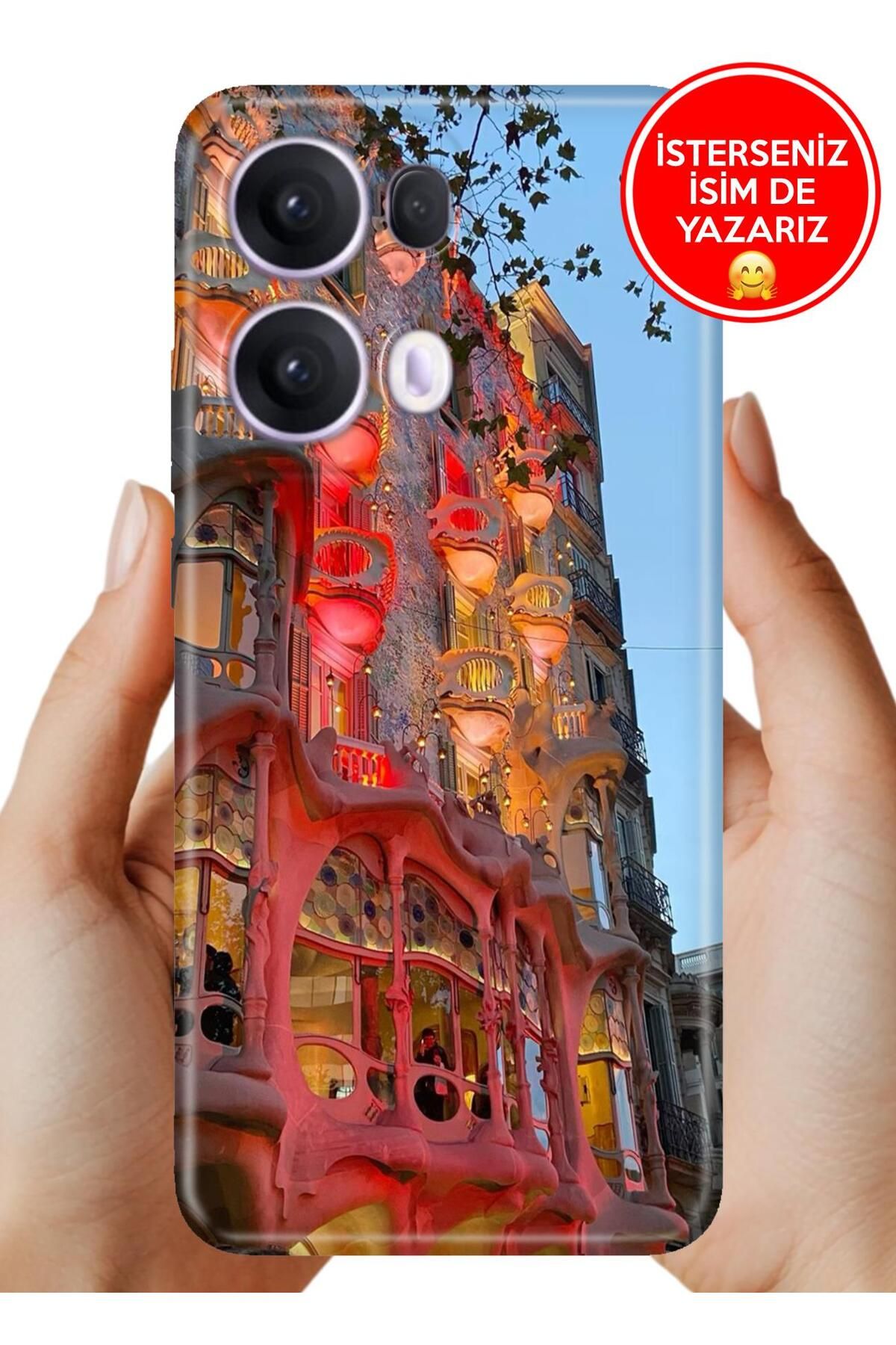 OPPO Reno 13 Pro Kılıf Oppo Reno 13 Pro Lüks Desenli Silikon Cover Case Gaudi-Eser