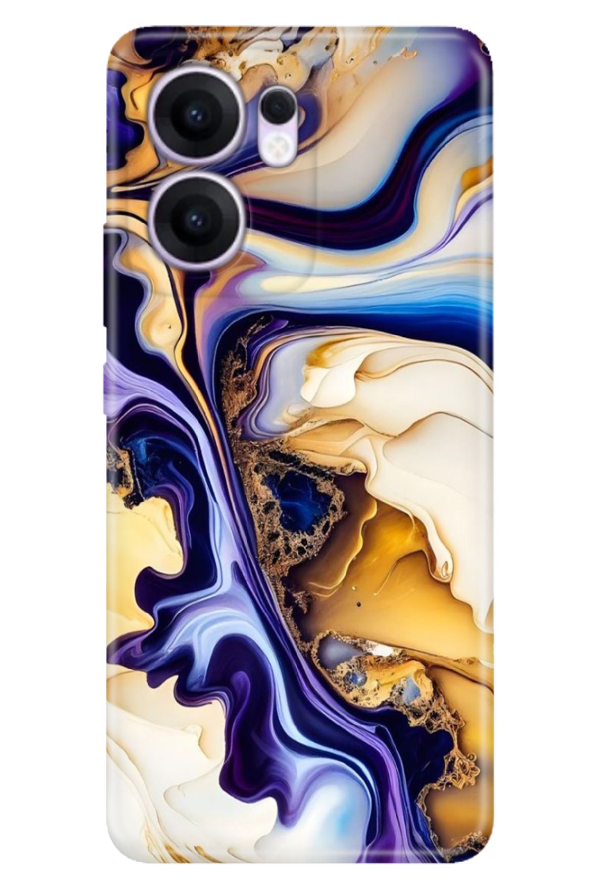 OPPO Reno 13F 5G Kılıf Tema Art Desenli Baskılı Silikon Lounge Mermer