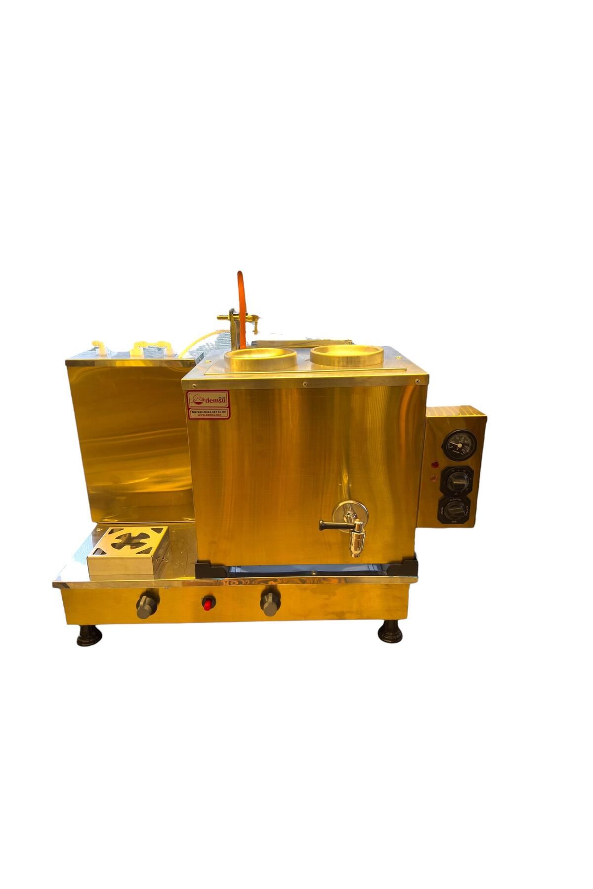 DEMSU Plus 2 Demlikli Elegance Gold Elektrik + Gazlı Full Otomatik Çay Kazanı