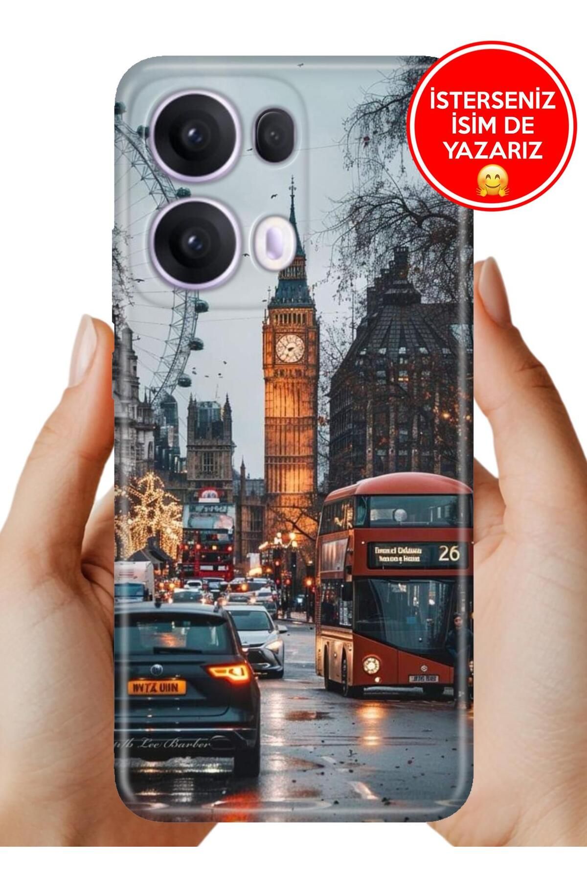 OPPO Reno 13 Pro Kılıf Oppo Reno 13 Pro A Kalite Baskılı Art Silikon London Winter