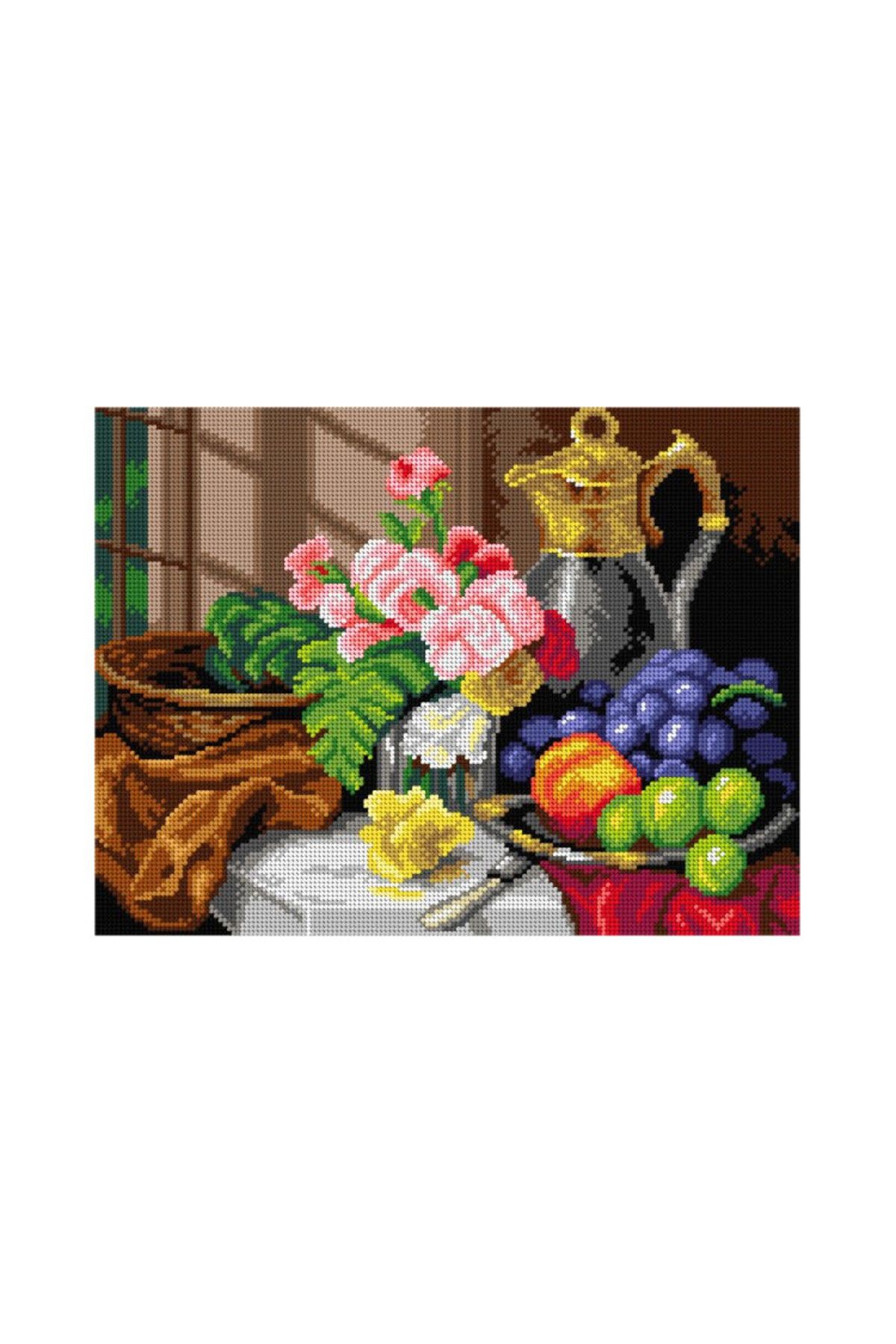 Orchidea Baskılı Goblen Meyve ve Çiçekler 3100 30*40 cm