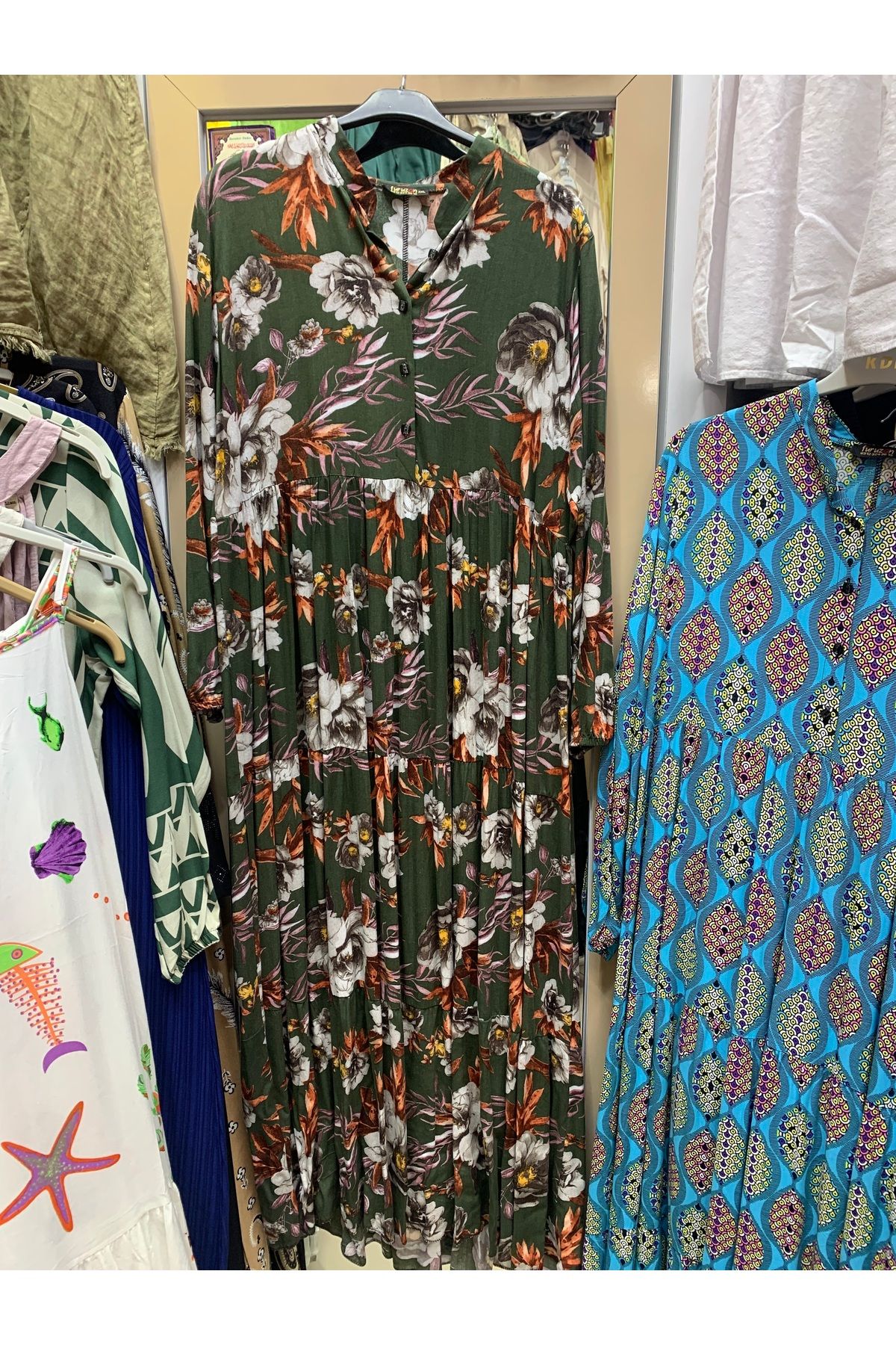 Butik Tesettür büyük beden Viskon elbise