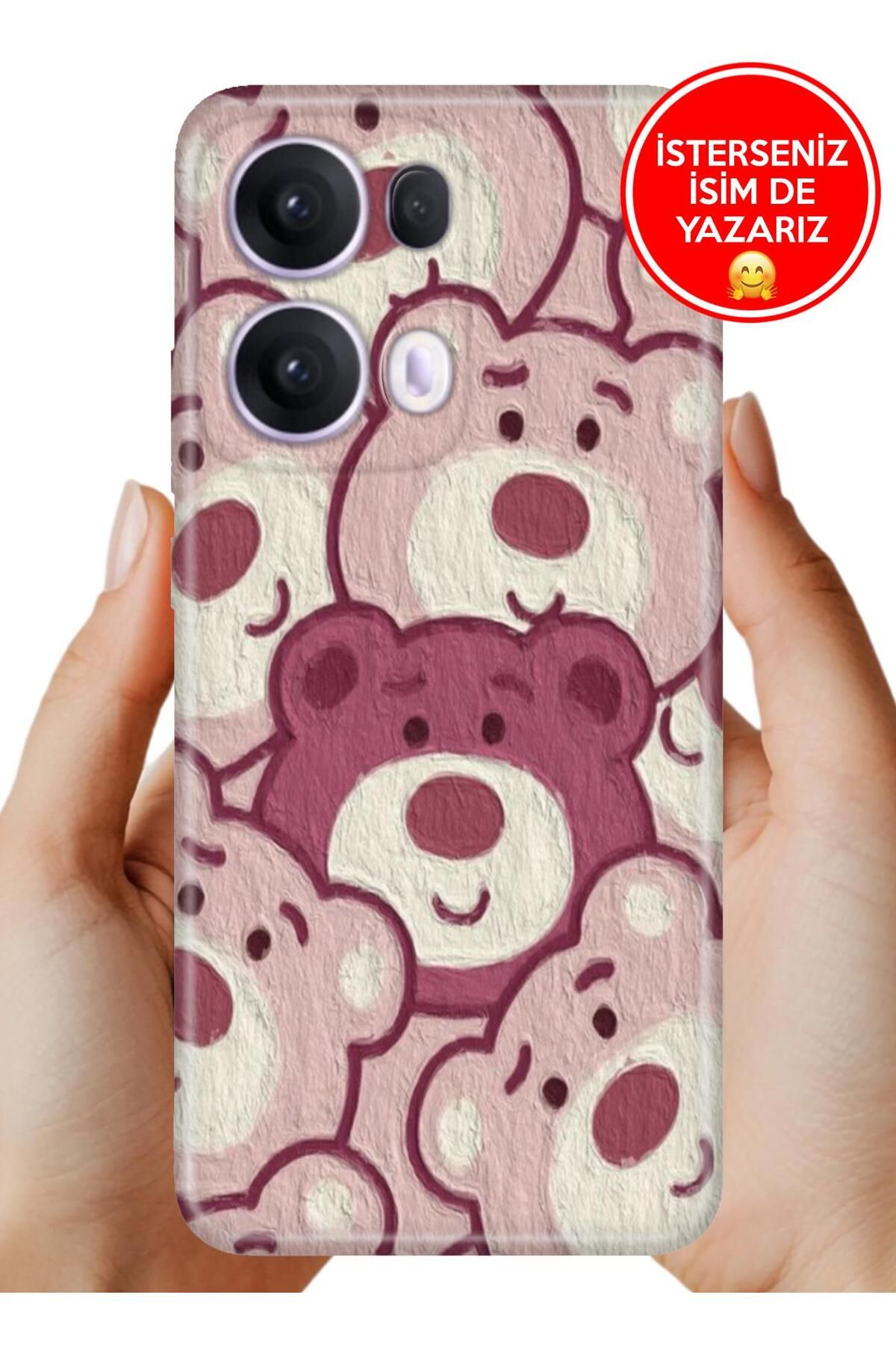 OPPO Reno 13 Pro Kılıf Oppo Reno 13 Pro A Kalite Baskılı Art Silikon Ayıcık Pattern