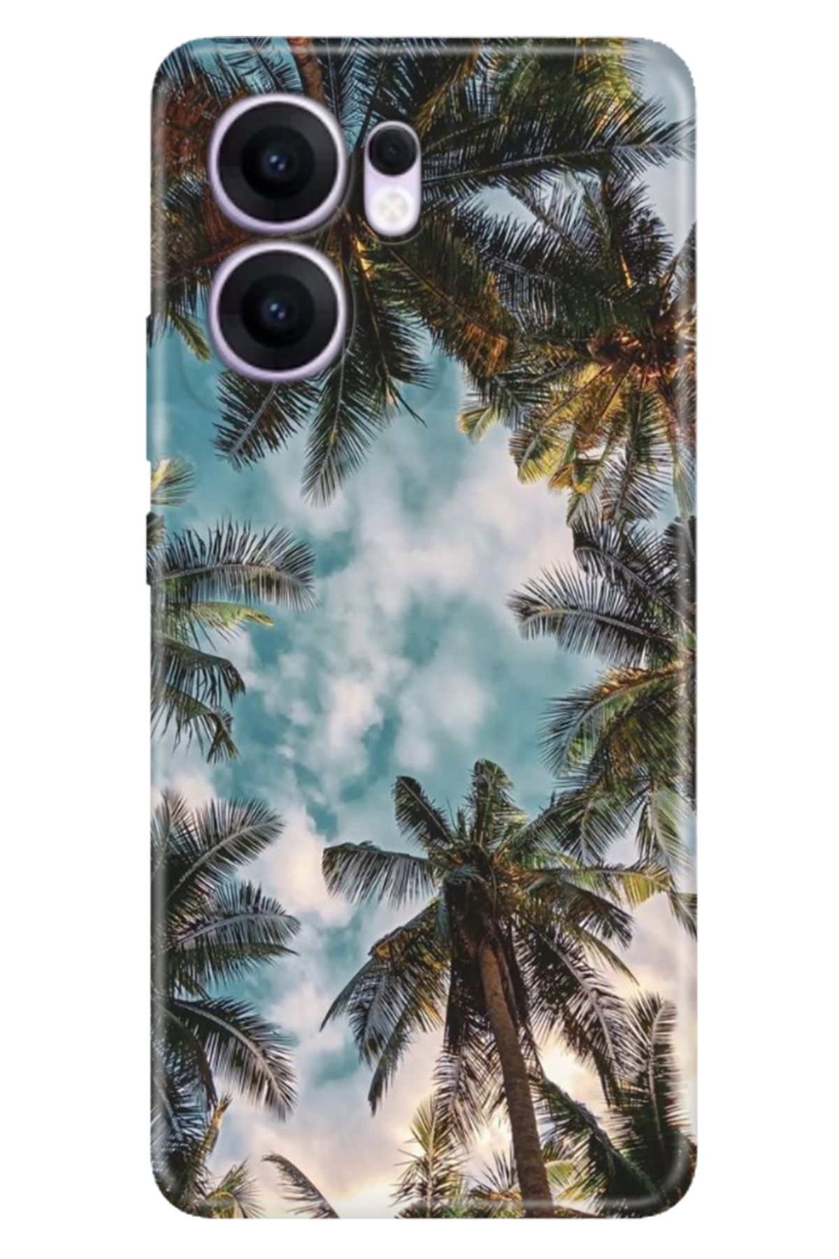 OPPO Reno 13F 5G Kılıf Tema Art Desenli Baskılı Silikon Palmiye