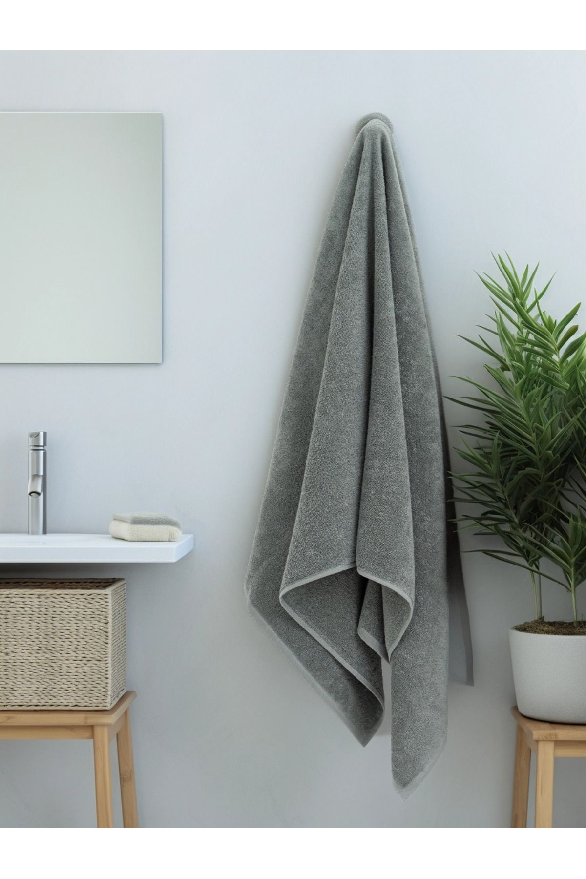 Rikka Home Coresoftair™ %100 Pamuk, Ekstra Yumuşak, Banyo Havlusu (1 Adet- 76x137 cm)