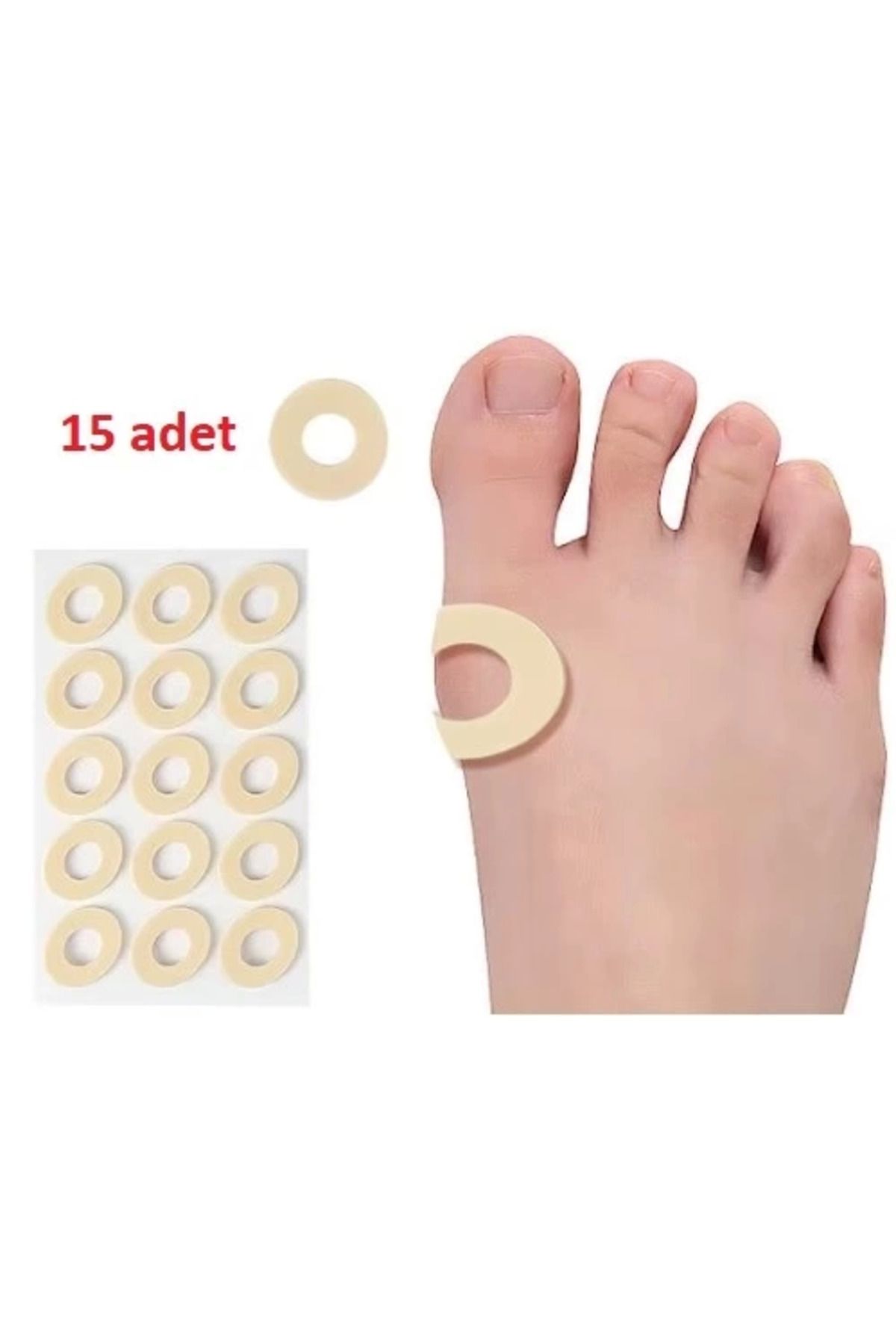 MELFSHOP Pratik Ayak Nokta Pedi Sünger Yastık 15 Li