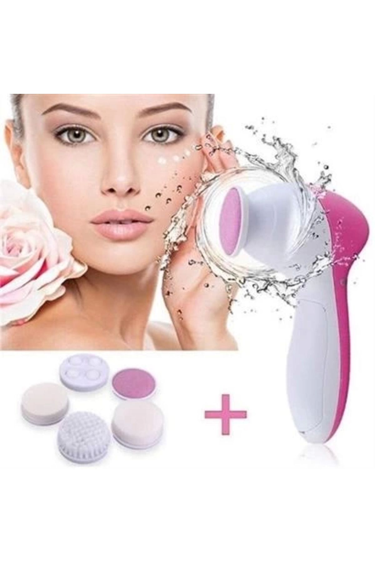 feifei Pilli Yüz Cilt Temizleme Cihazı Siyah Nokta Peeling Fırça Seti Vücut Yüz Bakımı Masaj Aleti