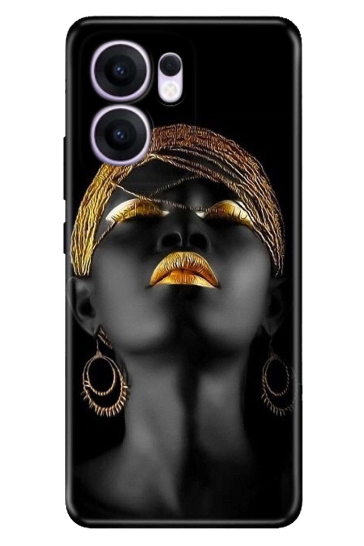 OPPO Reno 13F 5G Kılıf Renkli Silikon Baskılı TPU Afrikalı Kız