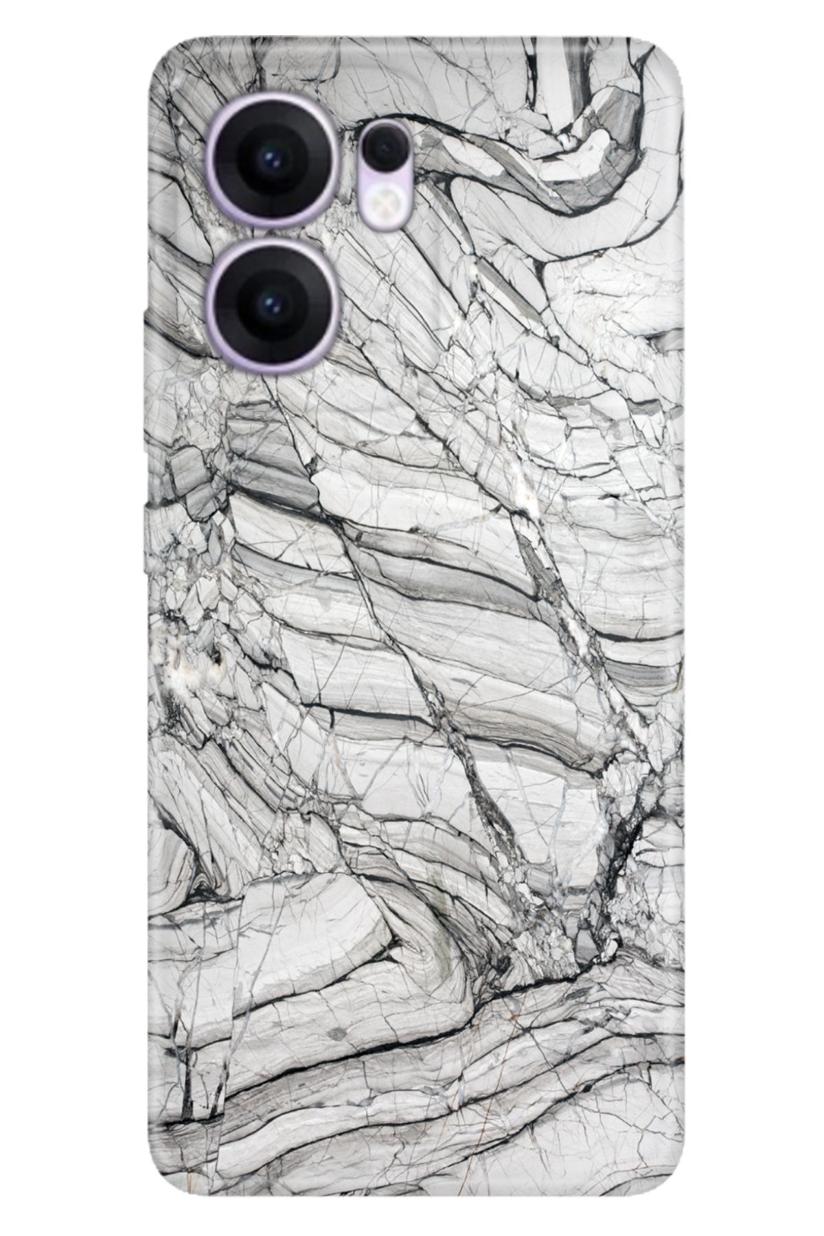 OPPO Reno 13F 5G Kılıf Renkli Silikon Baskılı TPU Sena Mermer