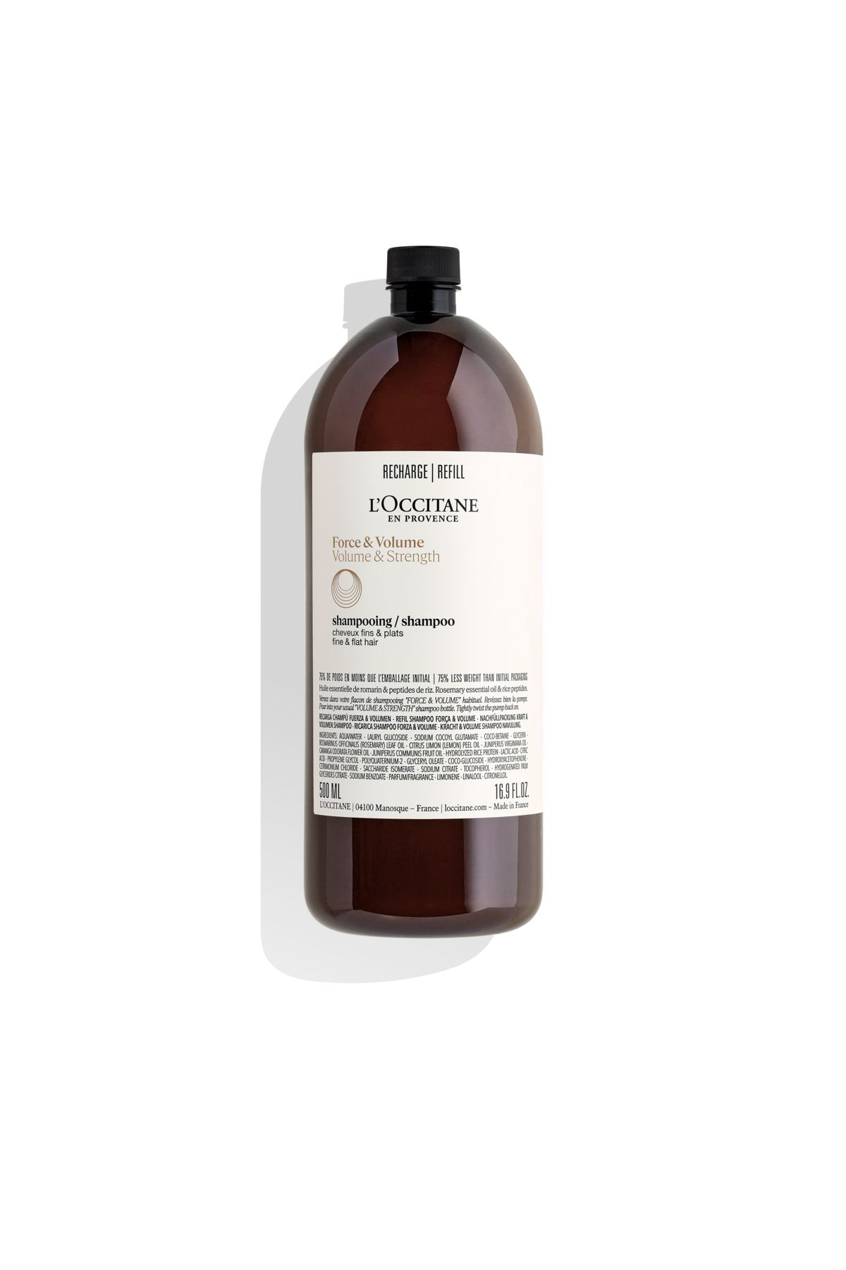 L'Occitane Volume & Strength Shampoo Eco-Refill - Hacim & Dolgunluk Veren Şampuan Eko Yedek Refill 500 ml