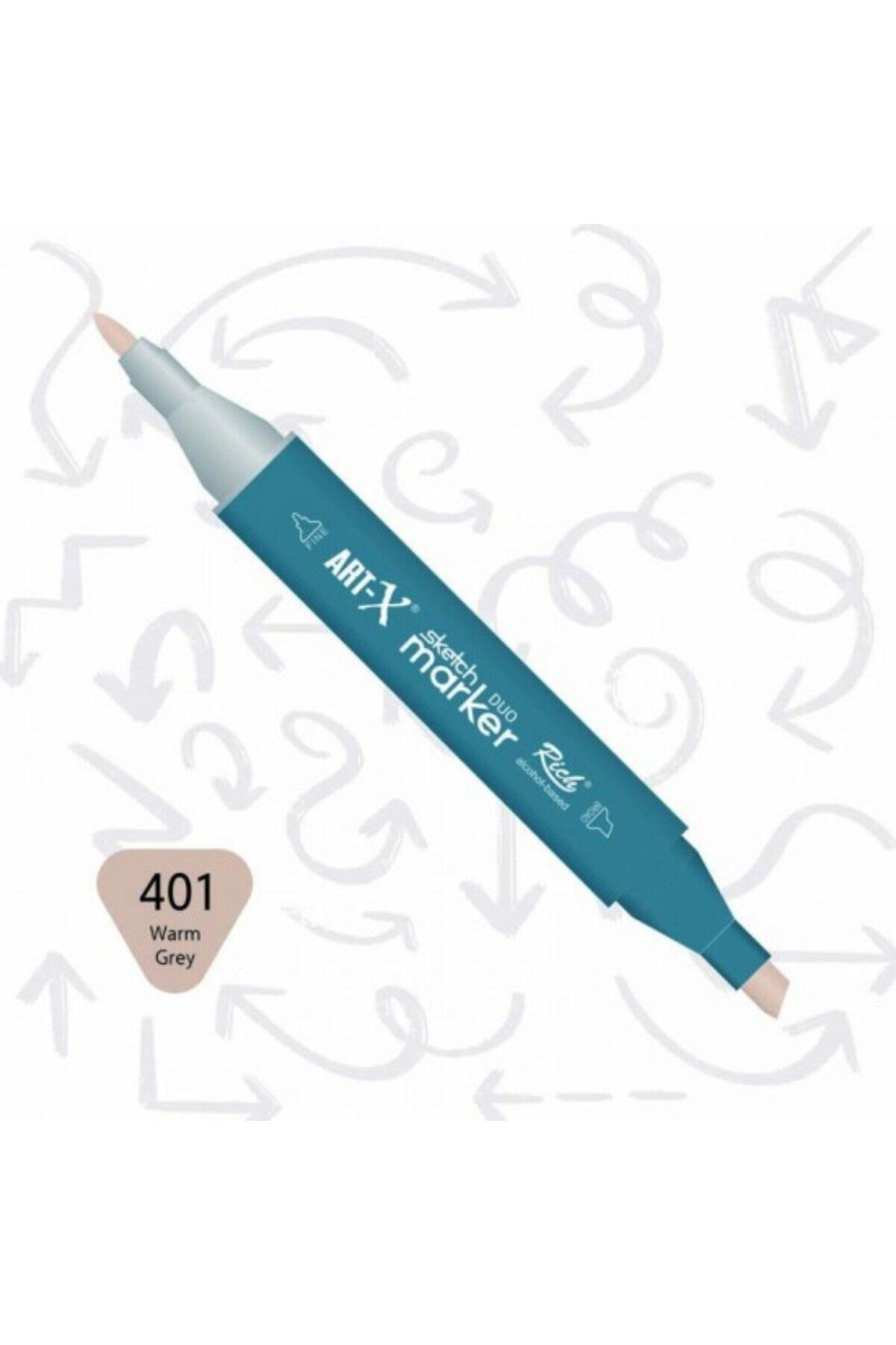 Art Tone ART-X Çift Uçlu Sketch Alkol Bazlı Marker Kalem 401 Warm Grey