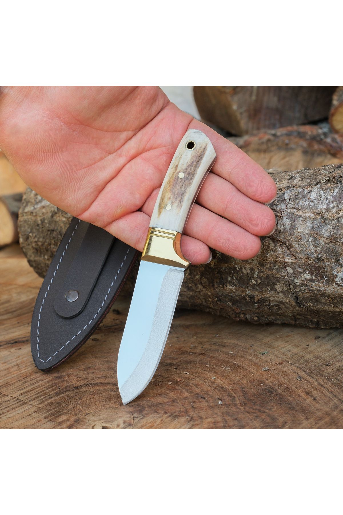 kösemehmet Bushcraft 17 CM - Geyik Boynuzu Sap