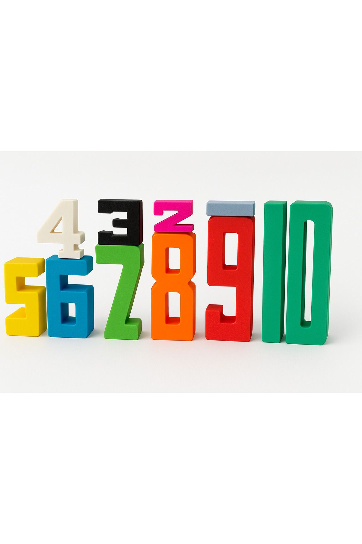 ESL Decor Montessori 1-10 Toplama Öğretici Rakamlar - Doğada Çözünebilir Güvenilir Plastik