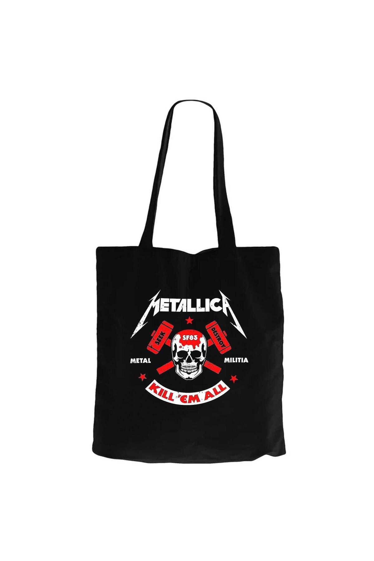Z zepplin Metallica Kill'em All Siyah Kanvas Bez Çanta